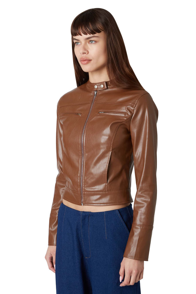 Julia Jacket in brown side view