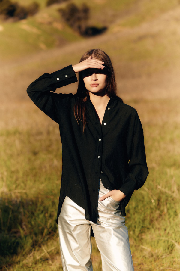 Chris Shirt in black look book image 2