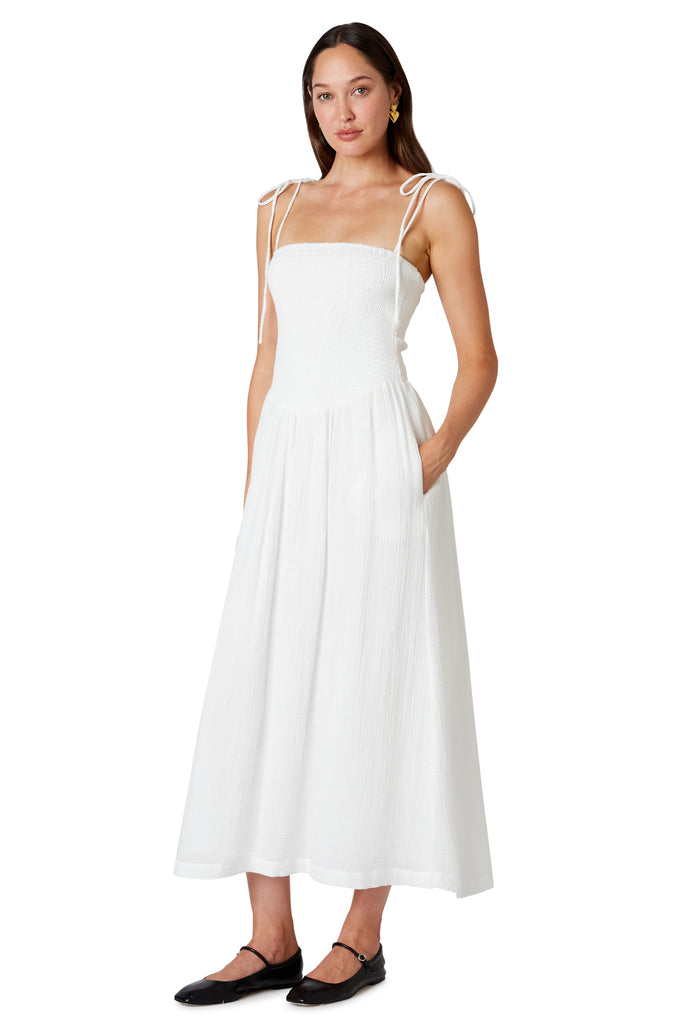 Minnie Dress in white side view