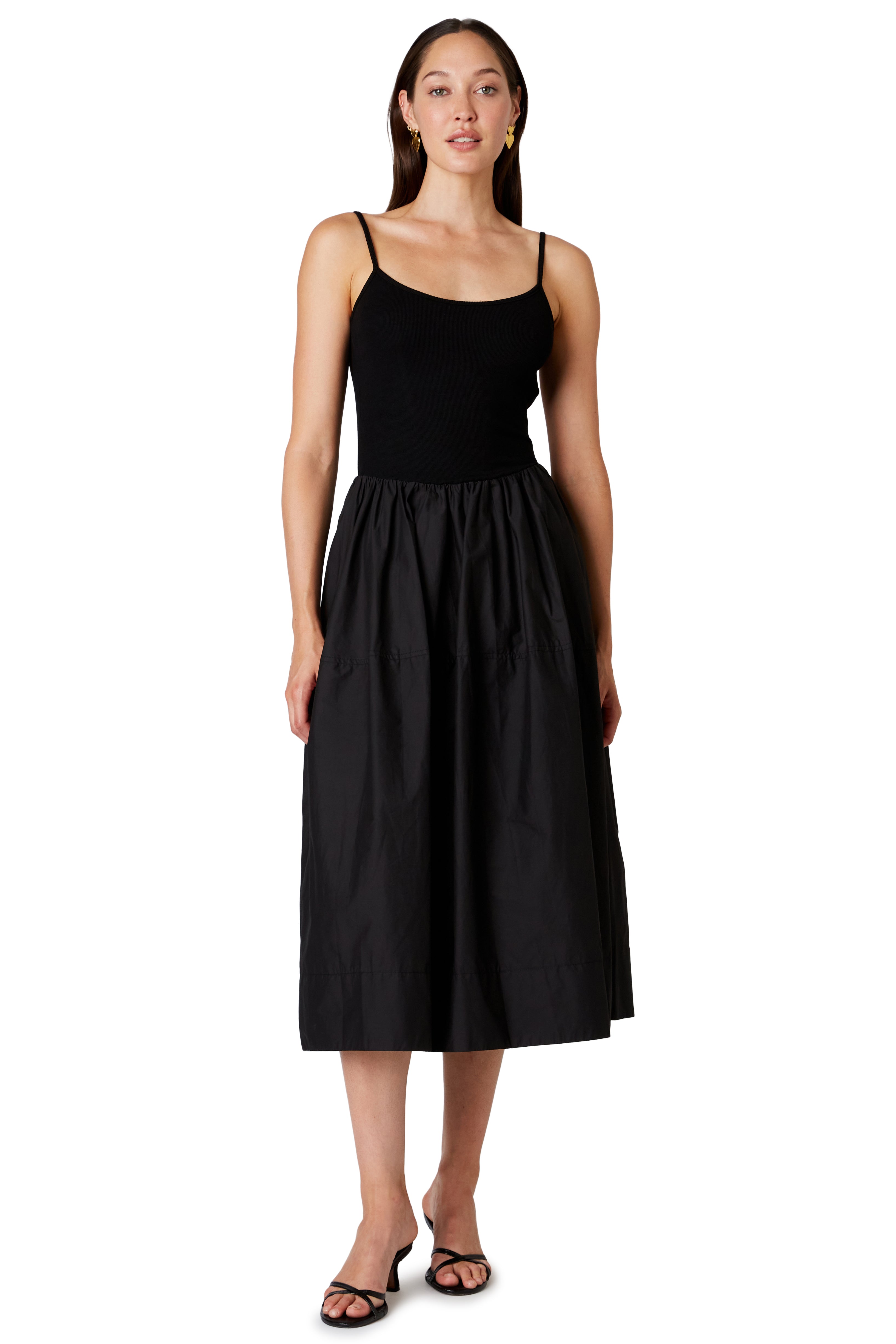 Emily Dress in black front view