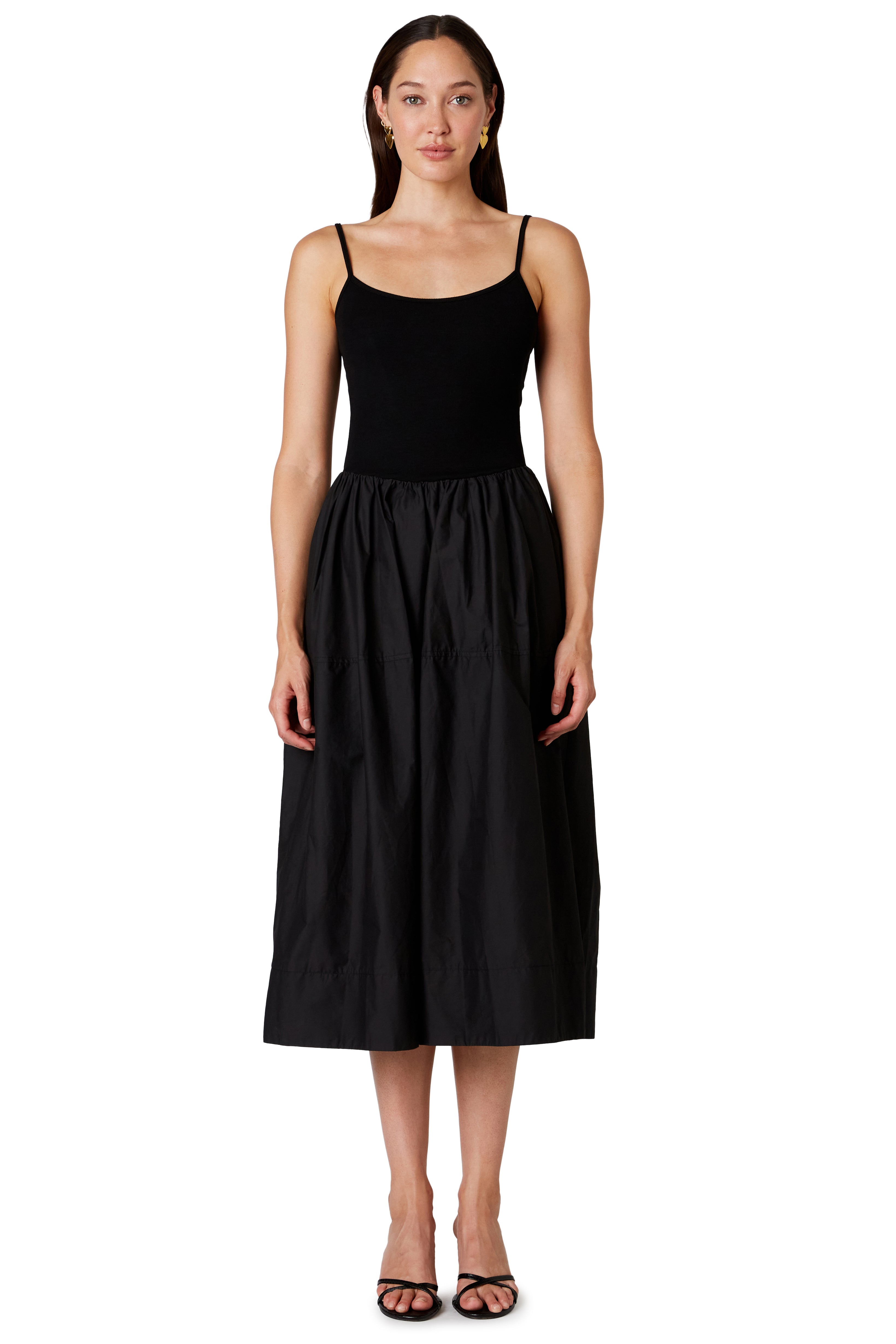 Emily Dress in black front view