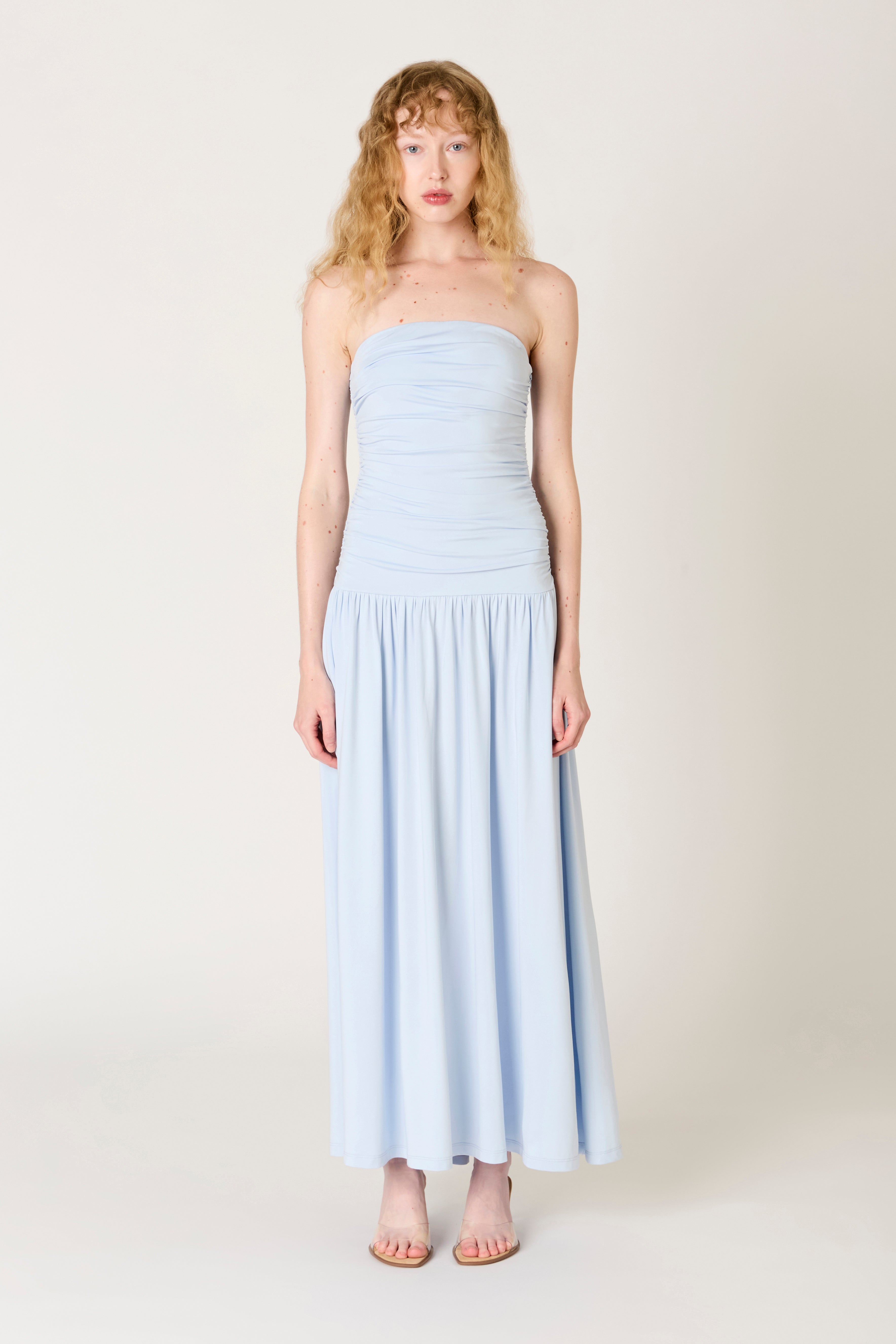 Santal Dress in sky front view