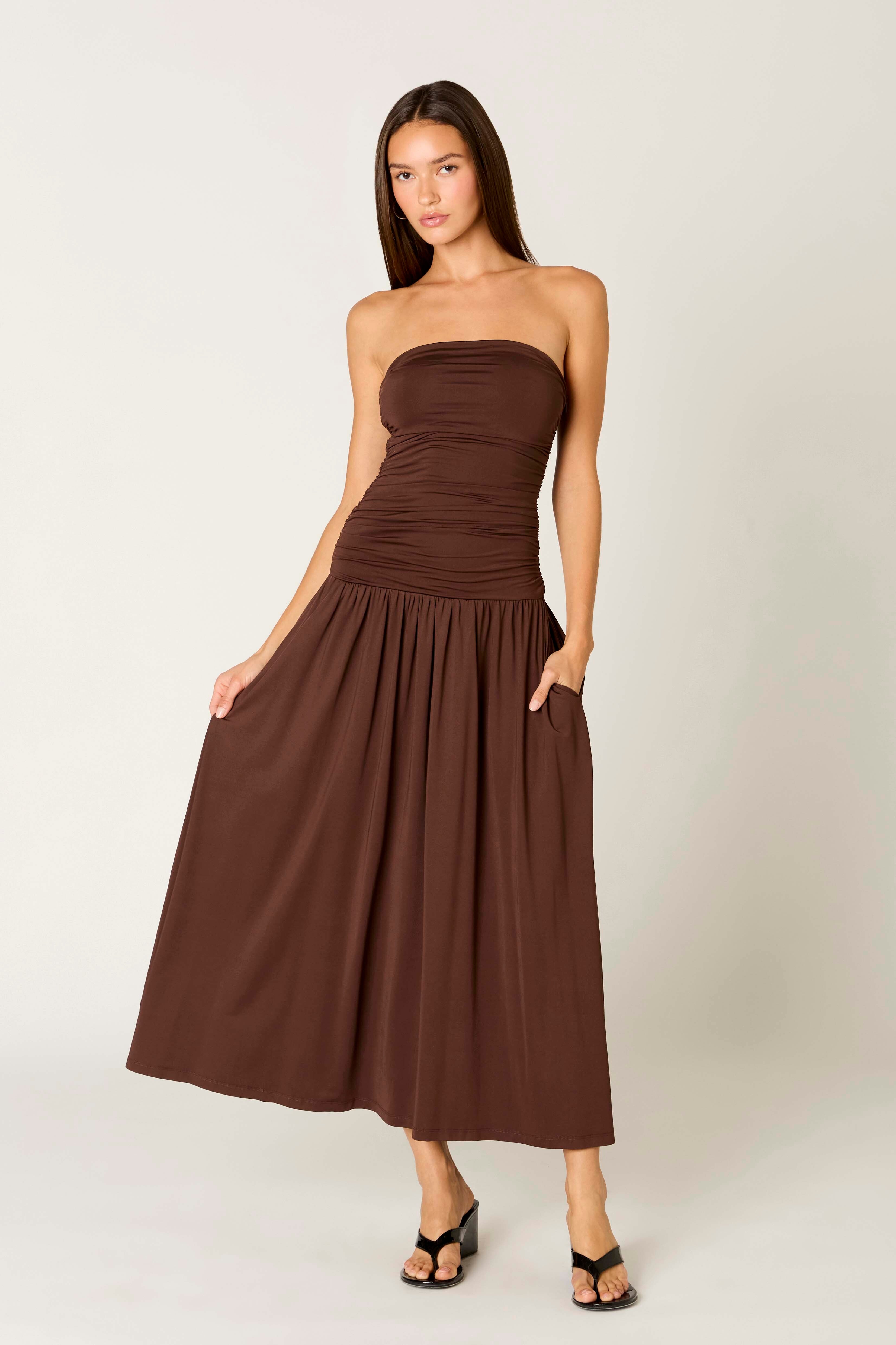 Santal Dress in nutshell front view