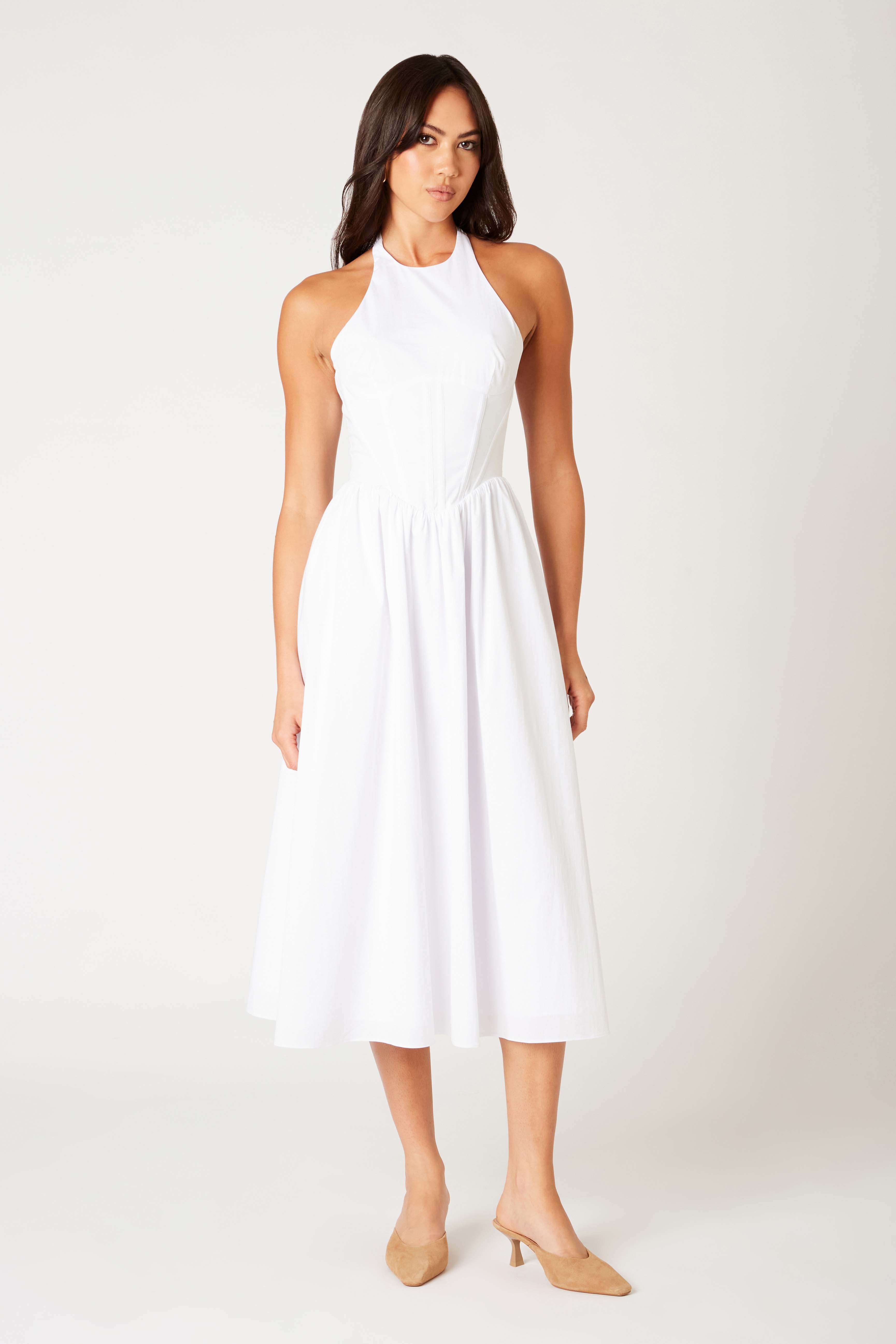 Rio Dress in white front view