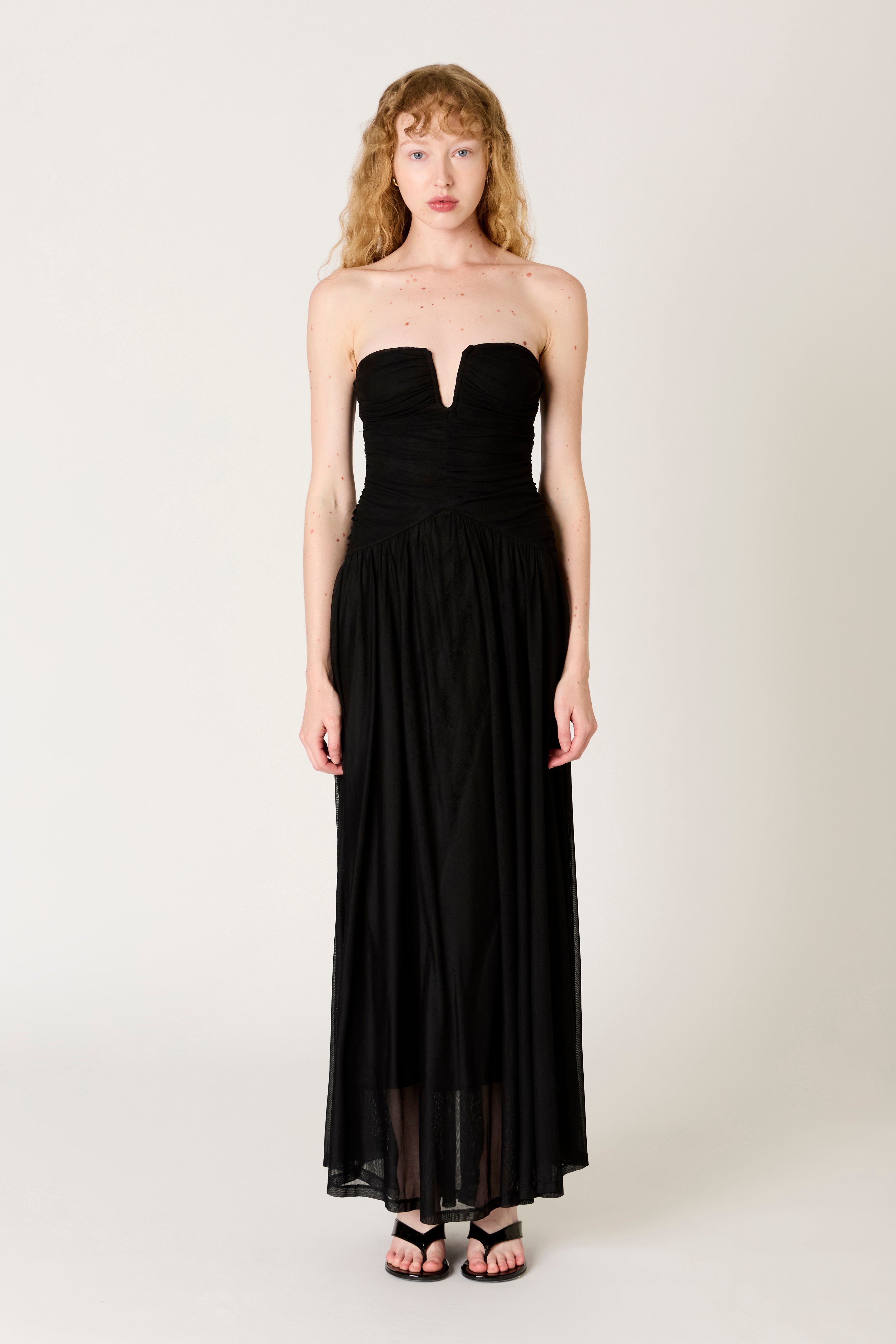 Beverly Dress in black front view