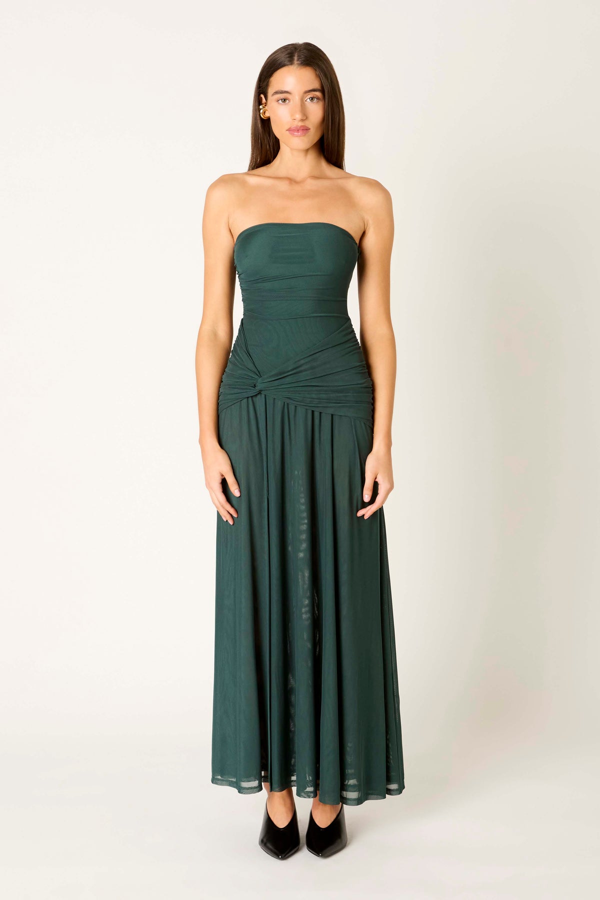 Abbott Kinney Dress in hunter front view