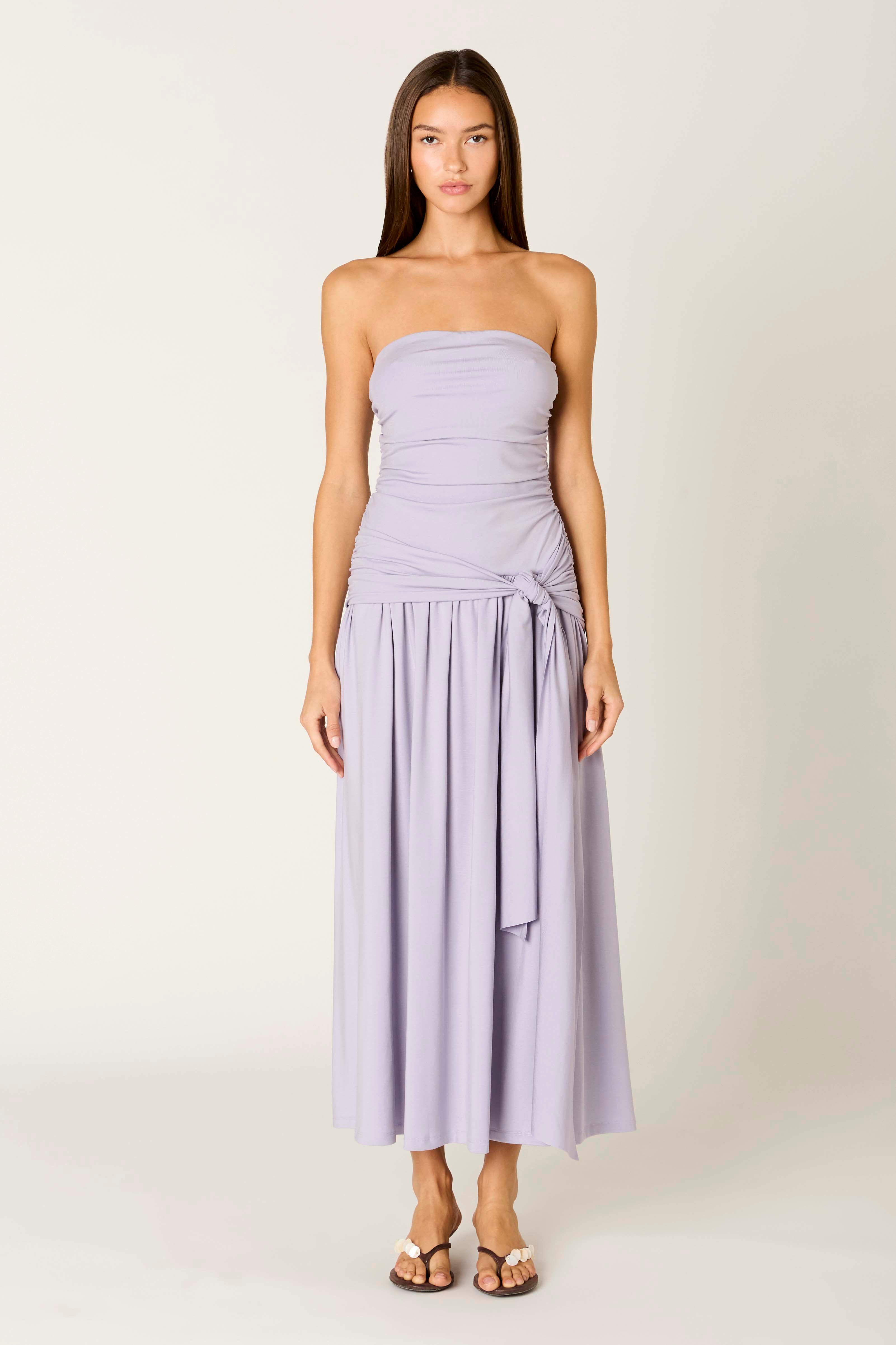 Sevilla Dress in lilac front view