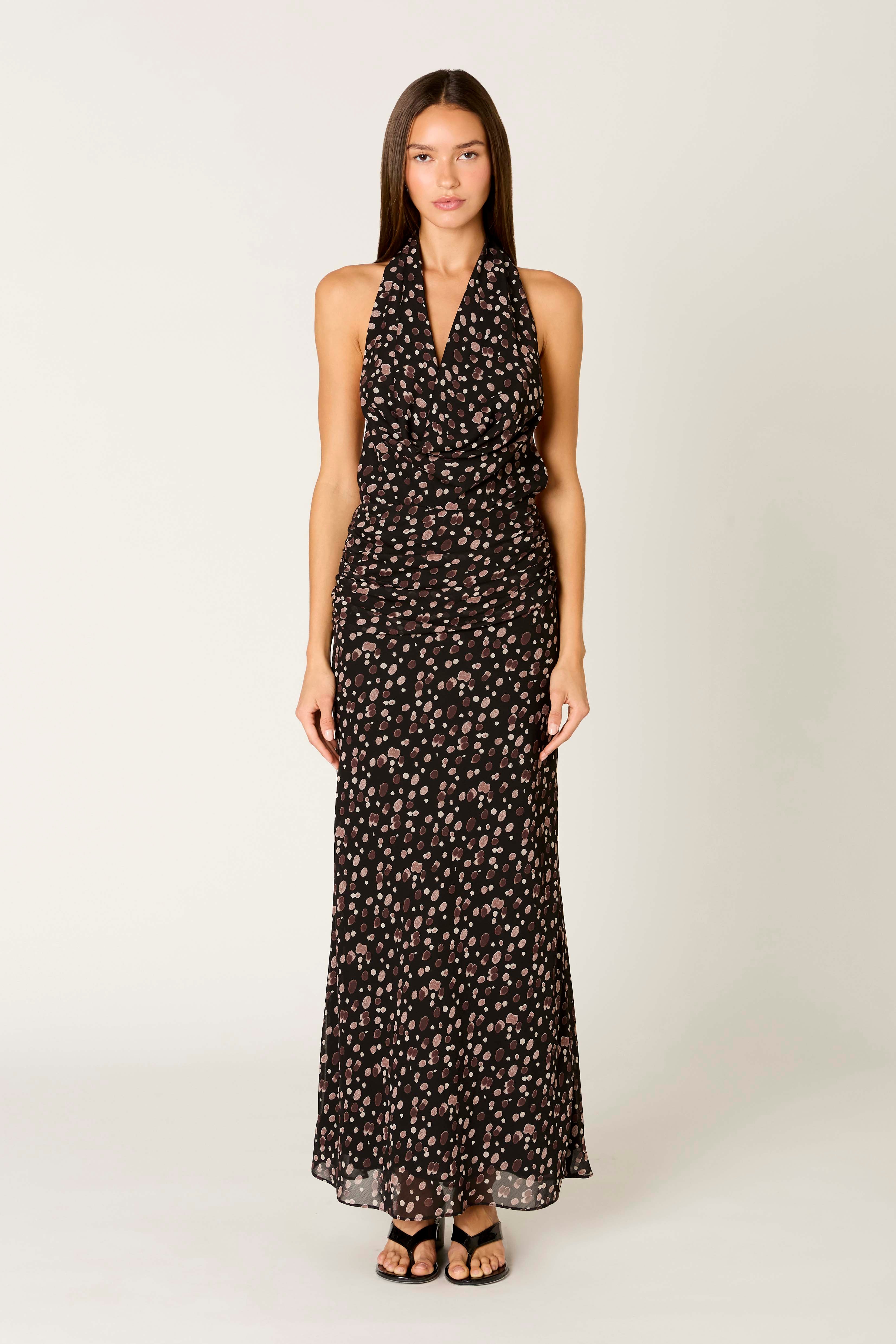 Sampaio Dress in black front view