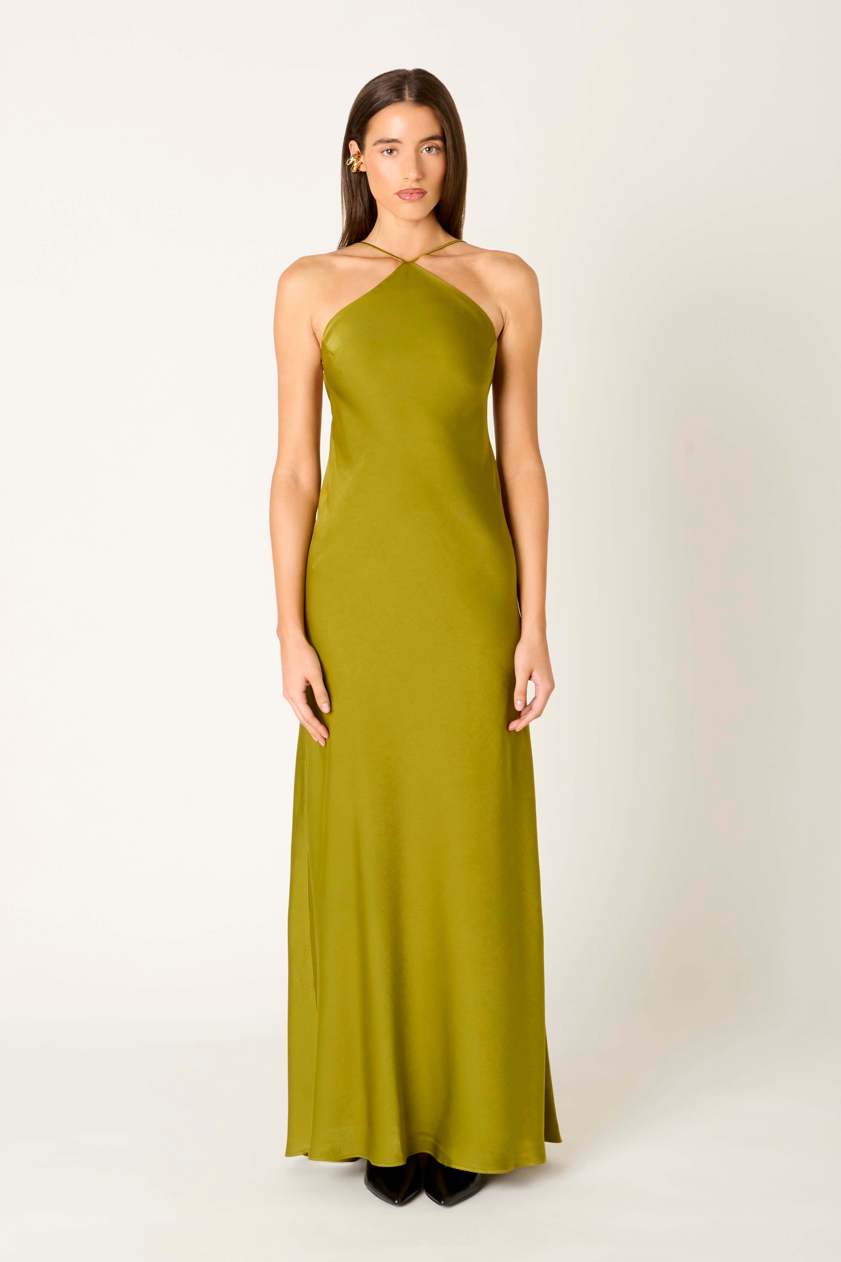 Kelton Dress in herb front view