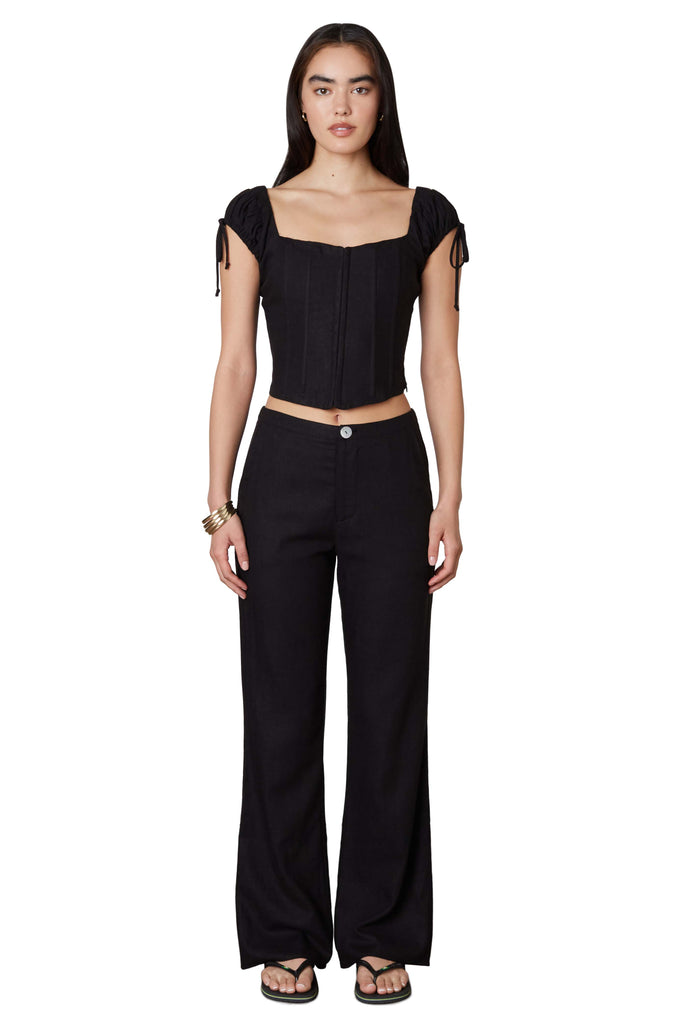 Panama Trouser in Black Front View