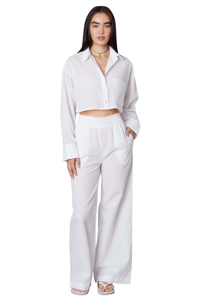 Mallorca Pant in White Front View