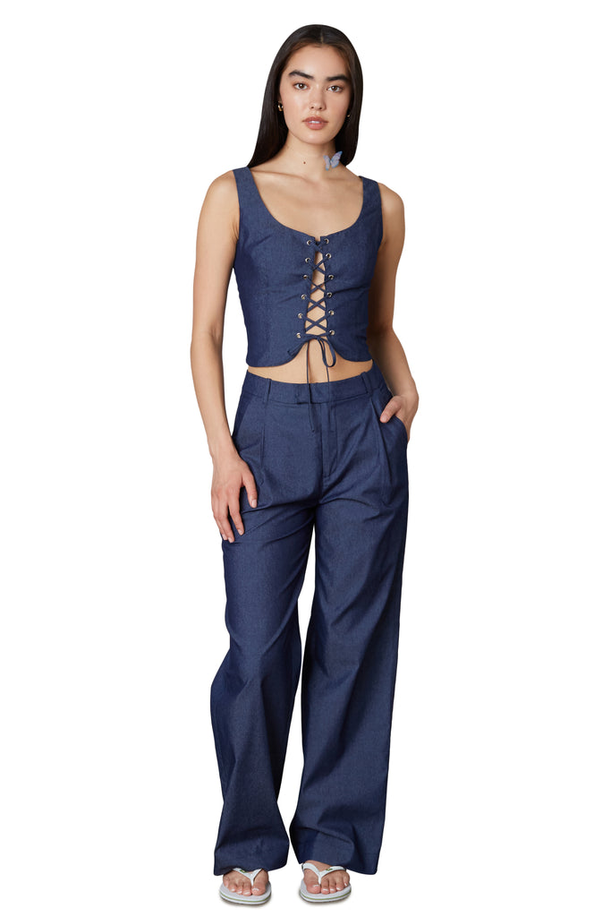 Everyday Trouser in Indigo Front View