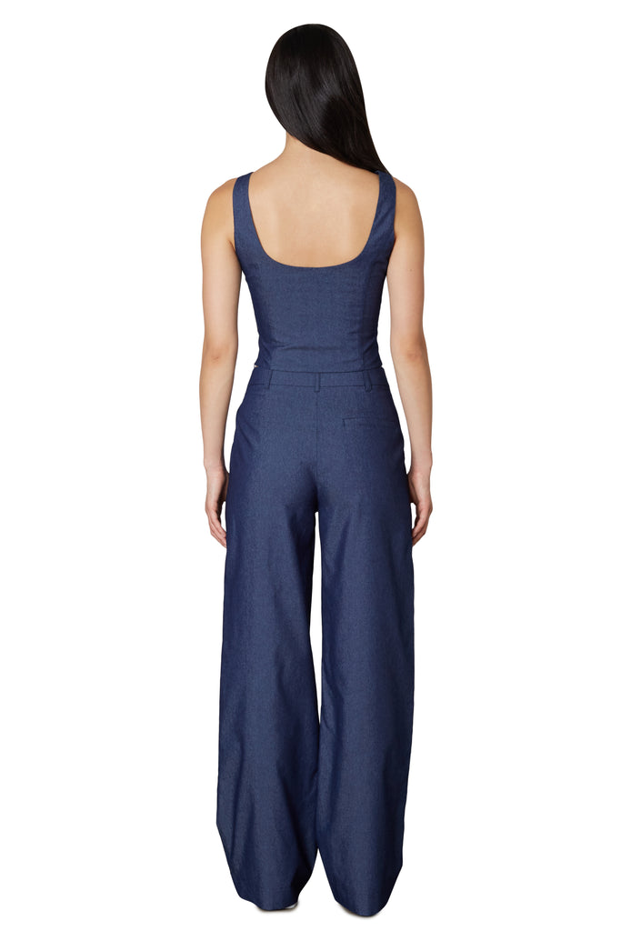 Everyday Trouser in Indigo Back View