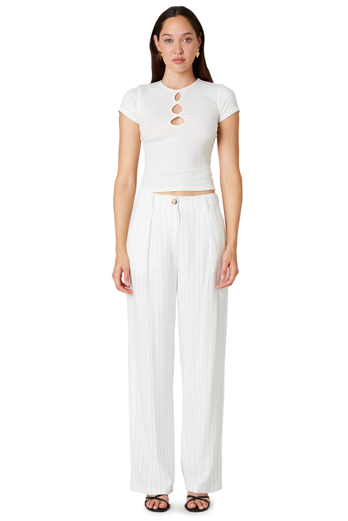 Luca Trouser in white front view