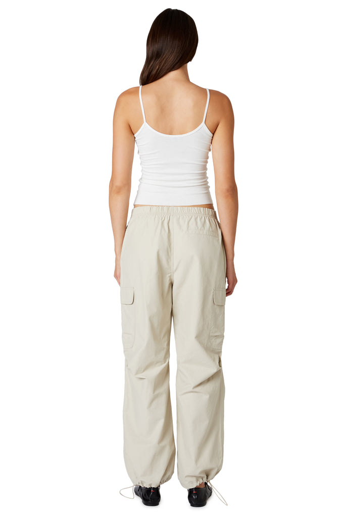 Ludlow Parachute Pant in stone back view