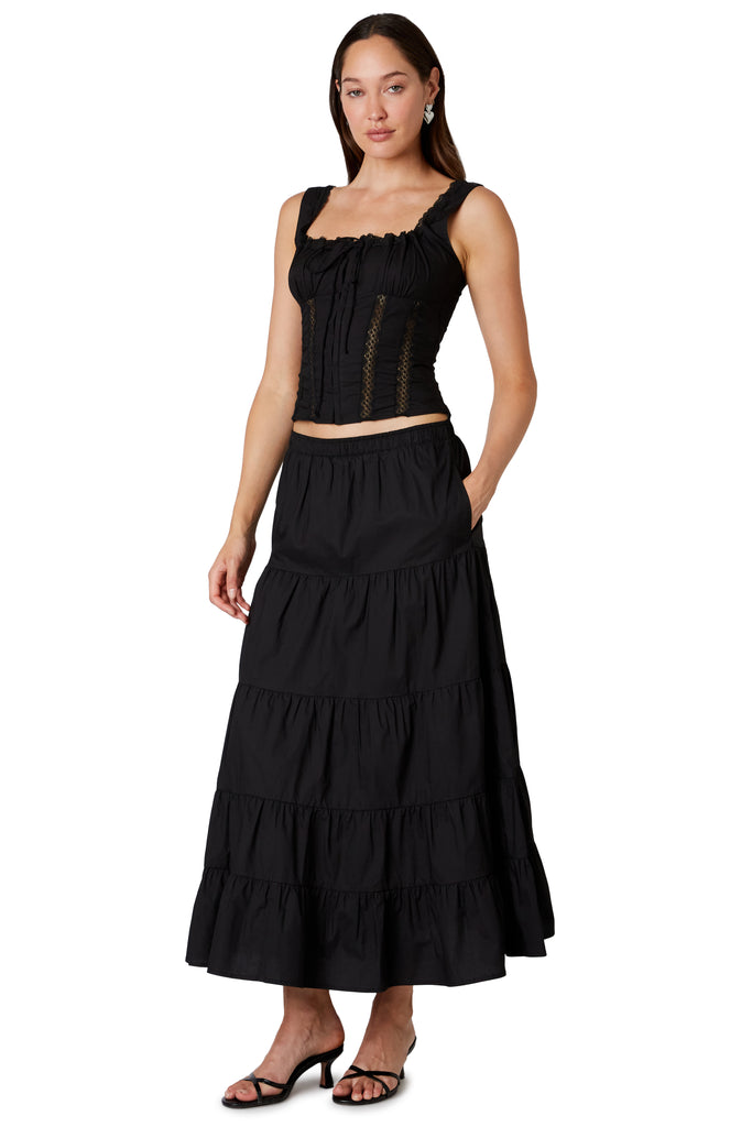 Alana Skirt in black side view