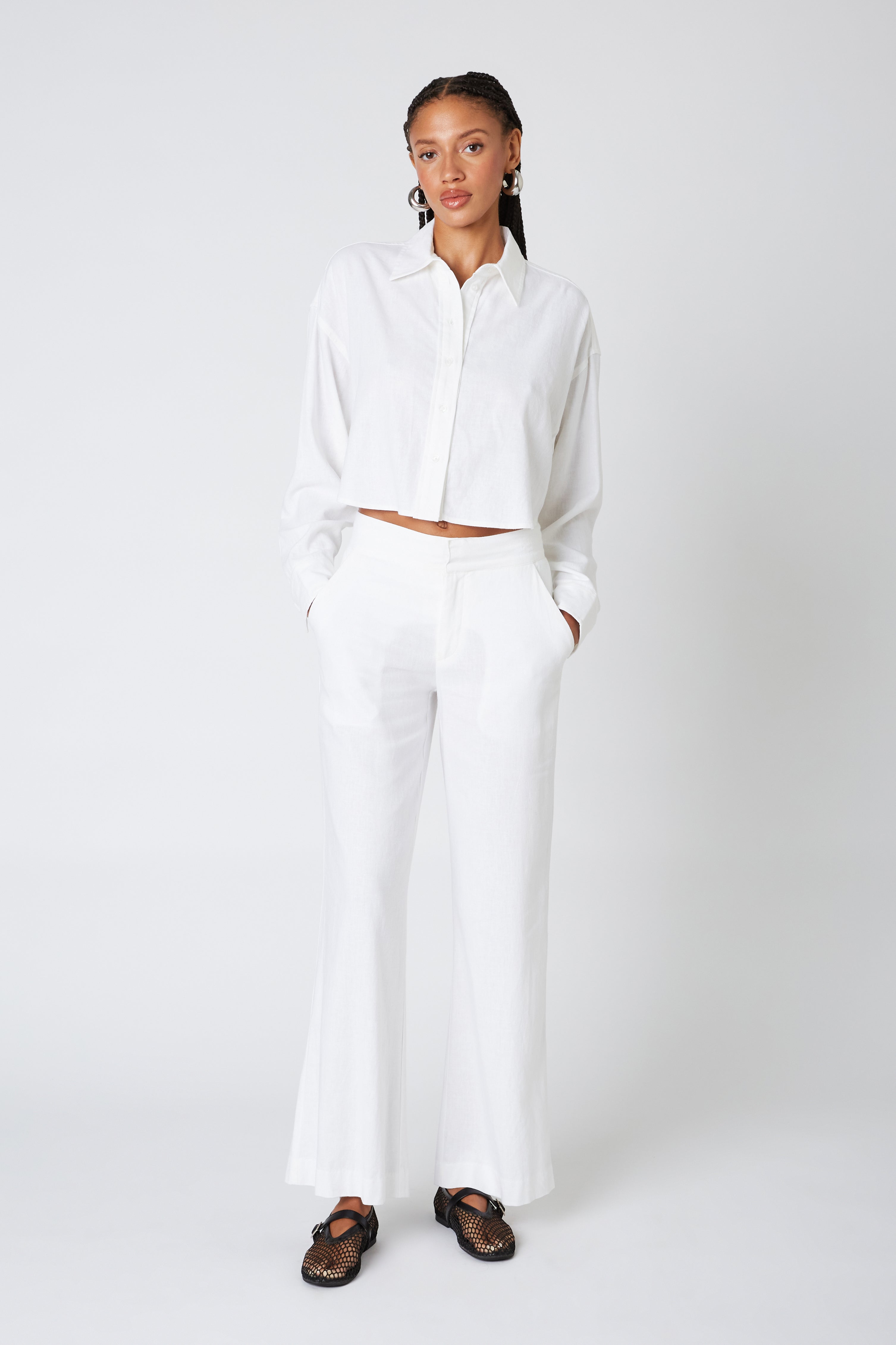 Sage Pant in white front view