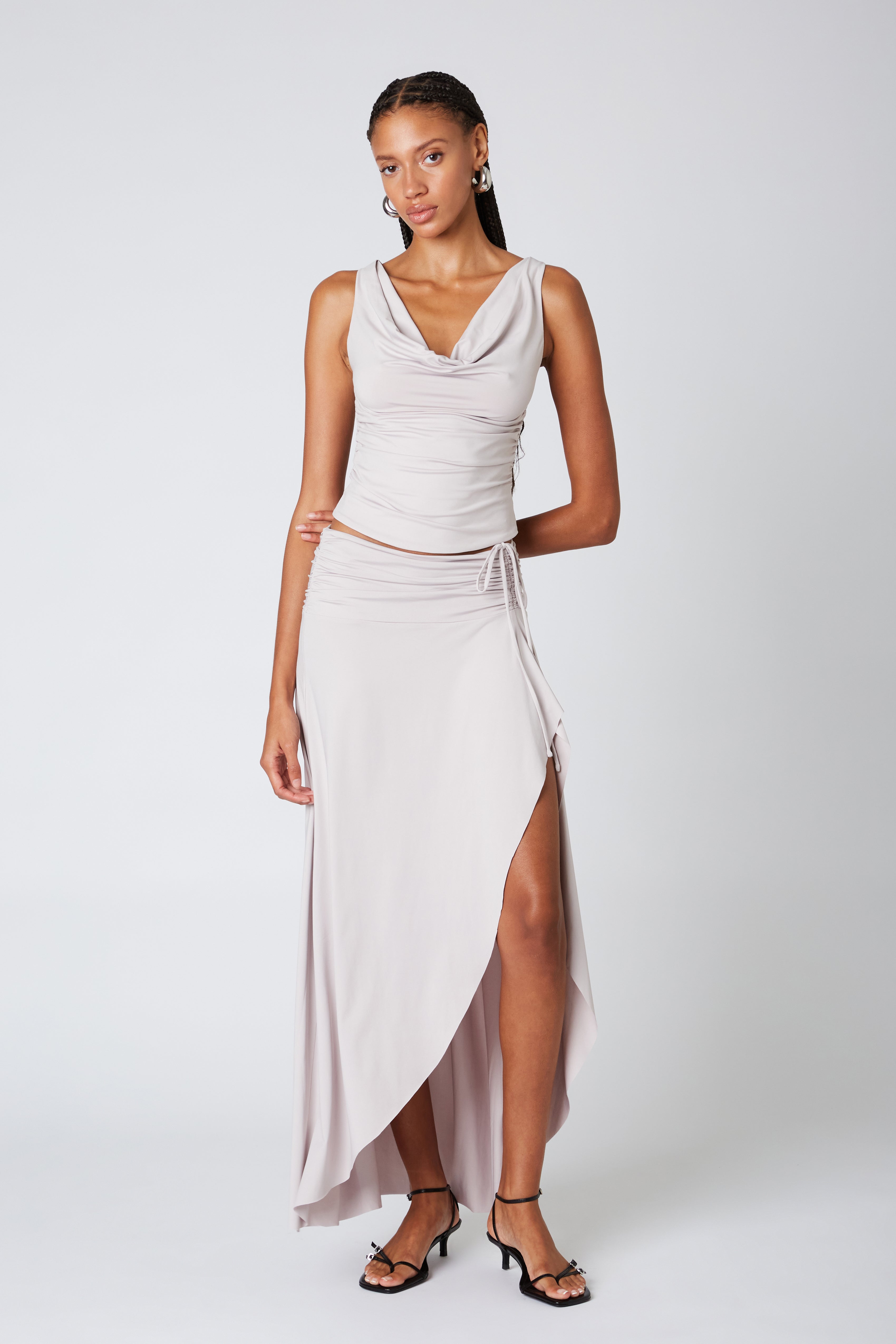 Eucalyptus Skirt in abalone front view