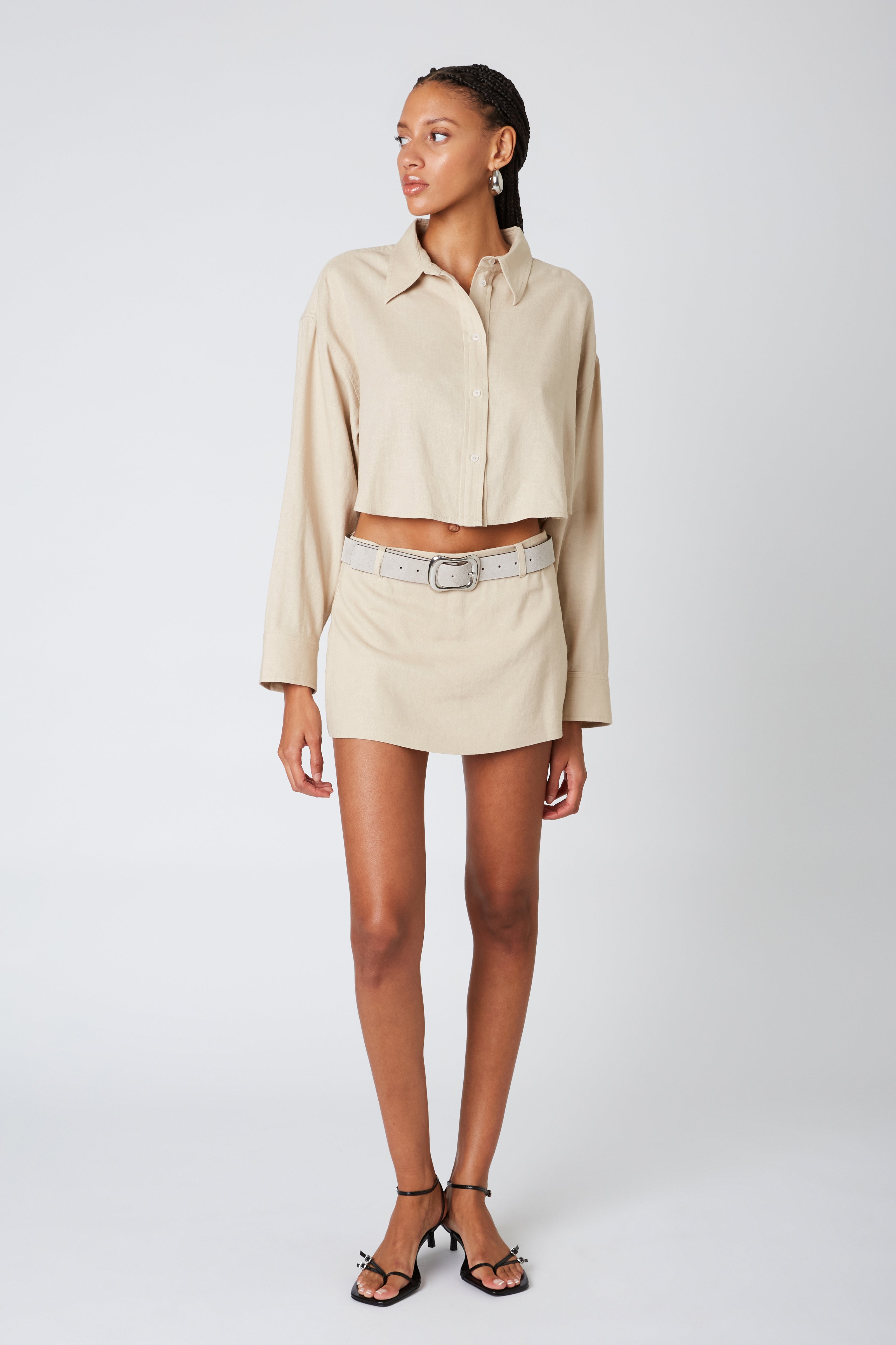 Ariel Skort in jute front view