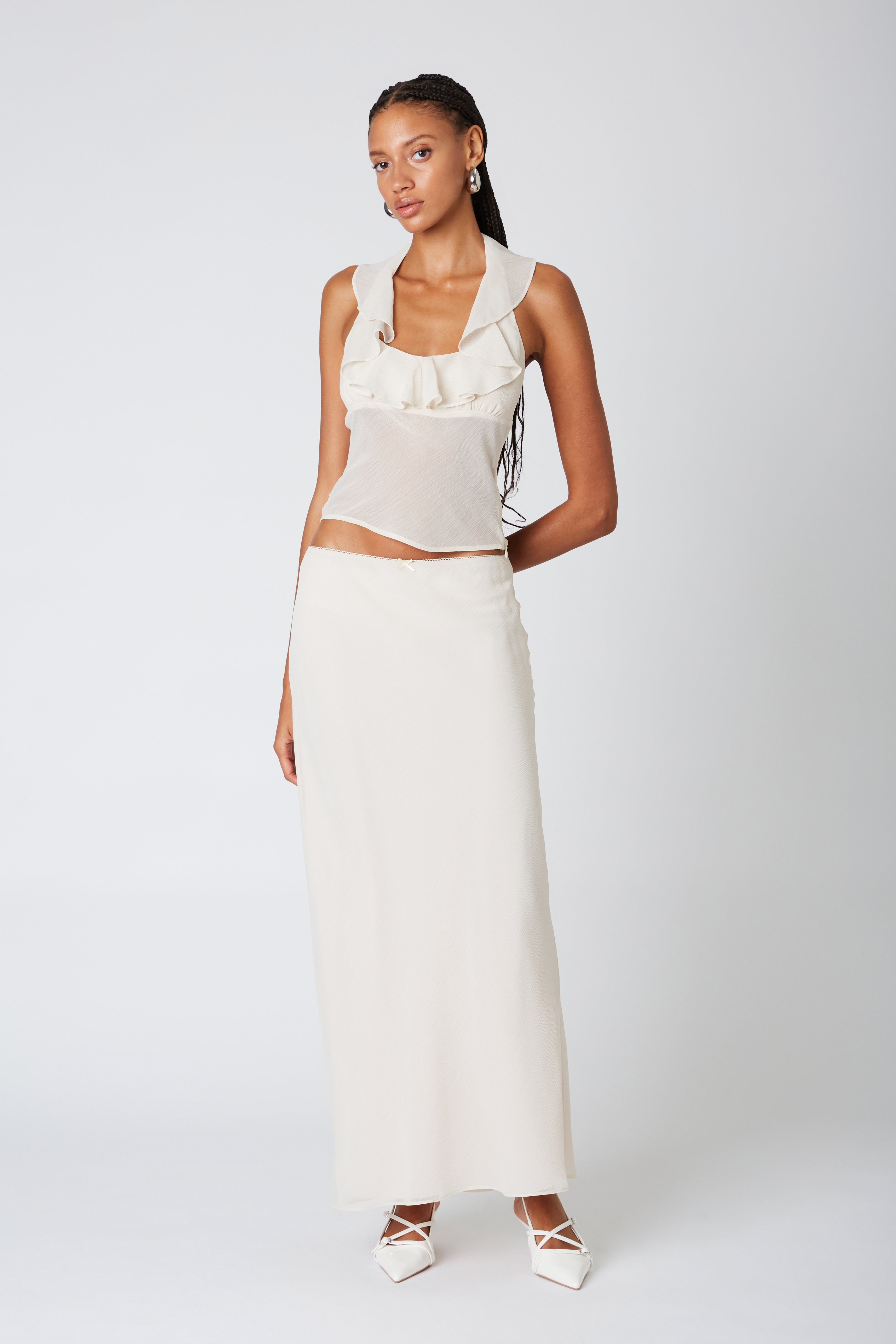Ravello Skirt in moonbeam front view