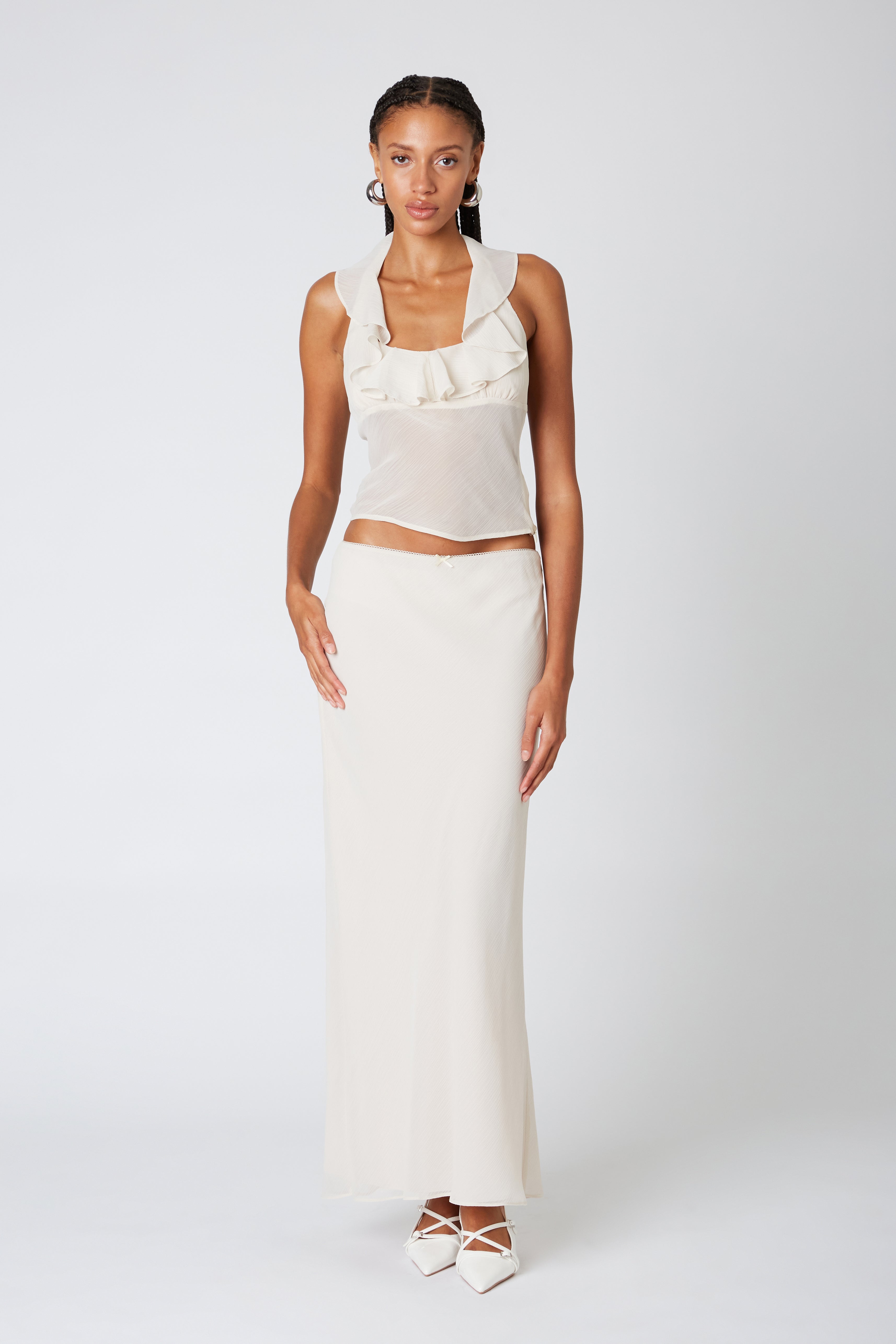 Ravello Skirt in moonbeam front view