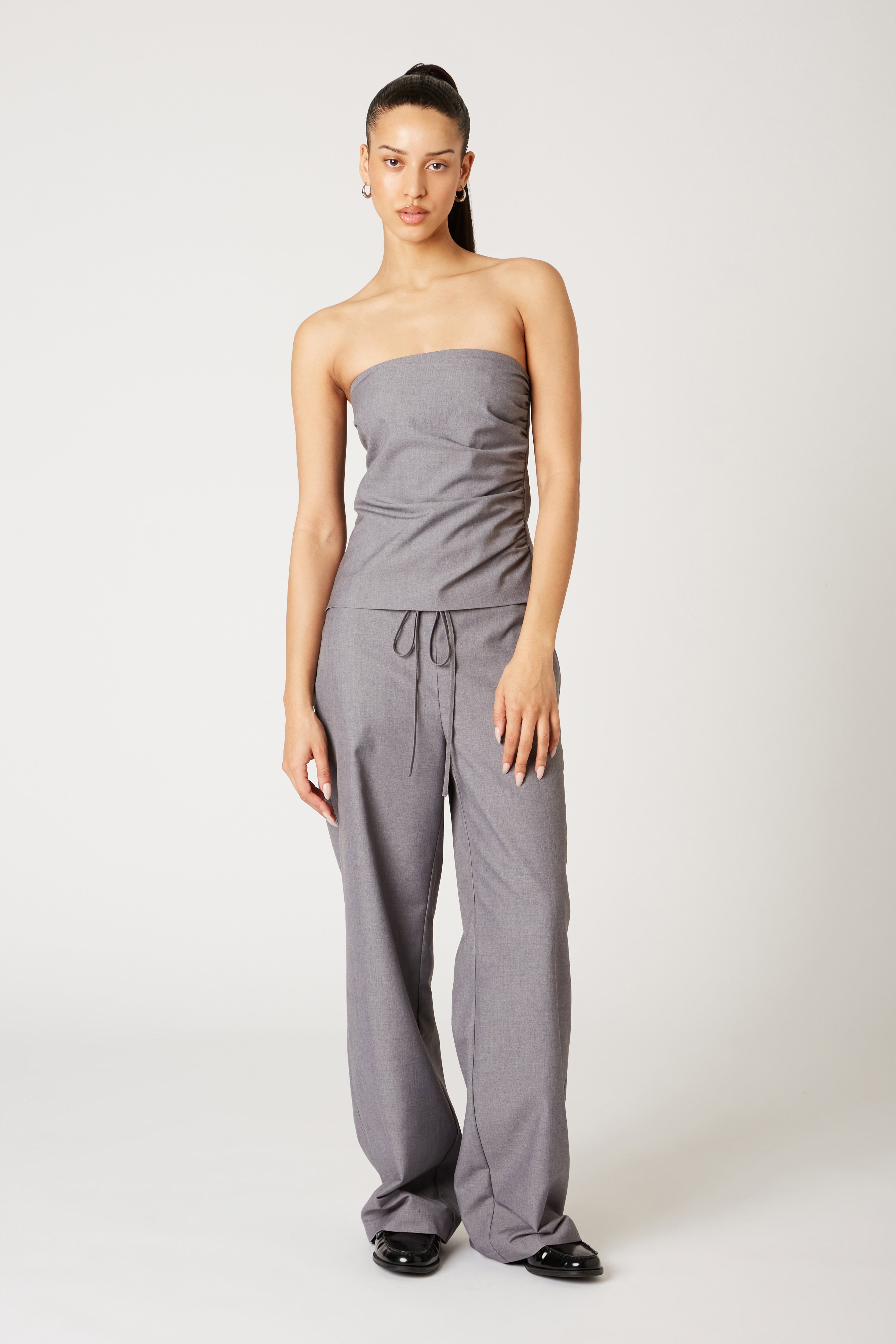 Lacey Pant in charcoal front view