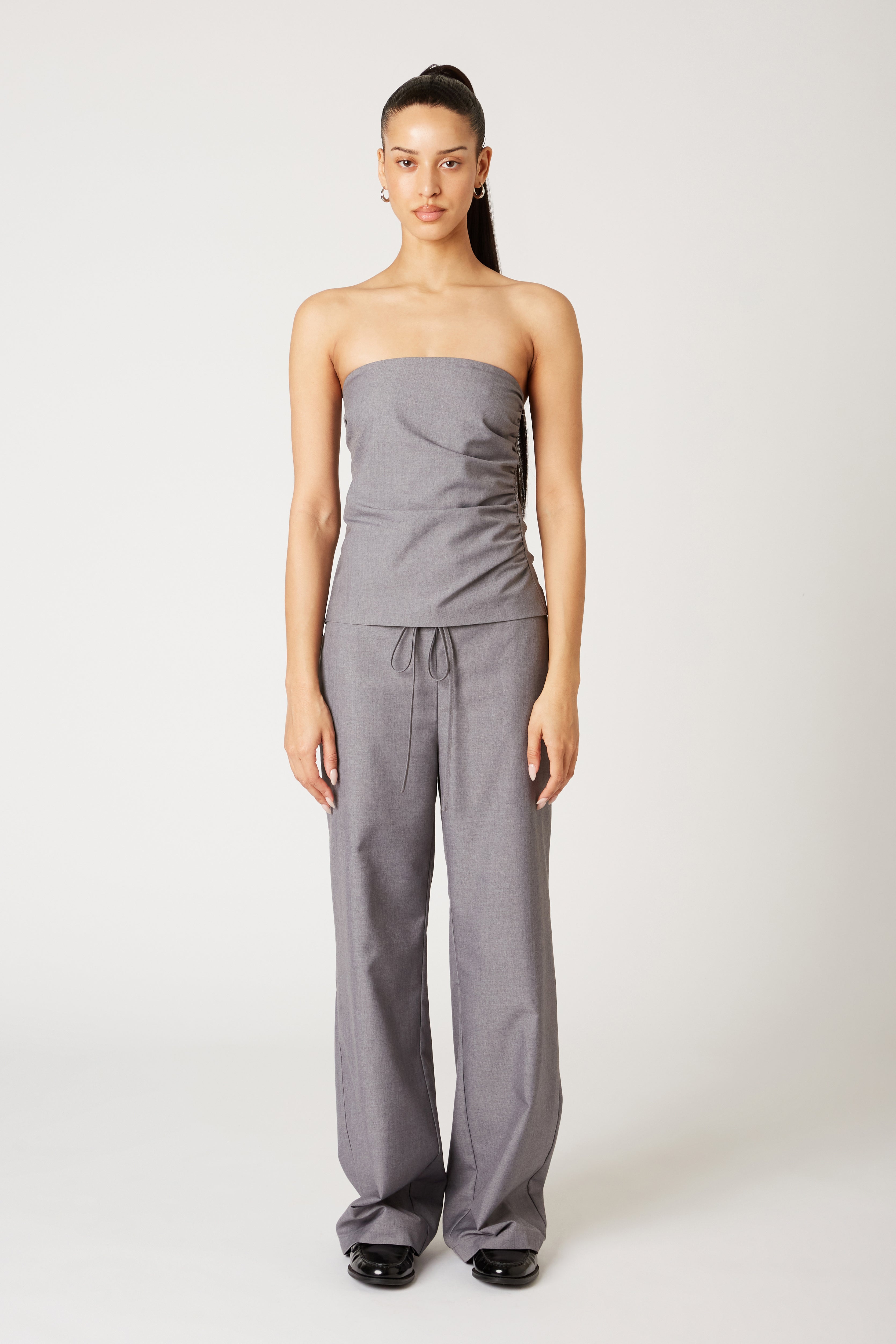 Lacey Pant in charcoal front view