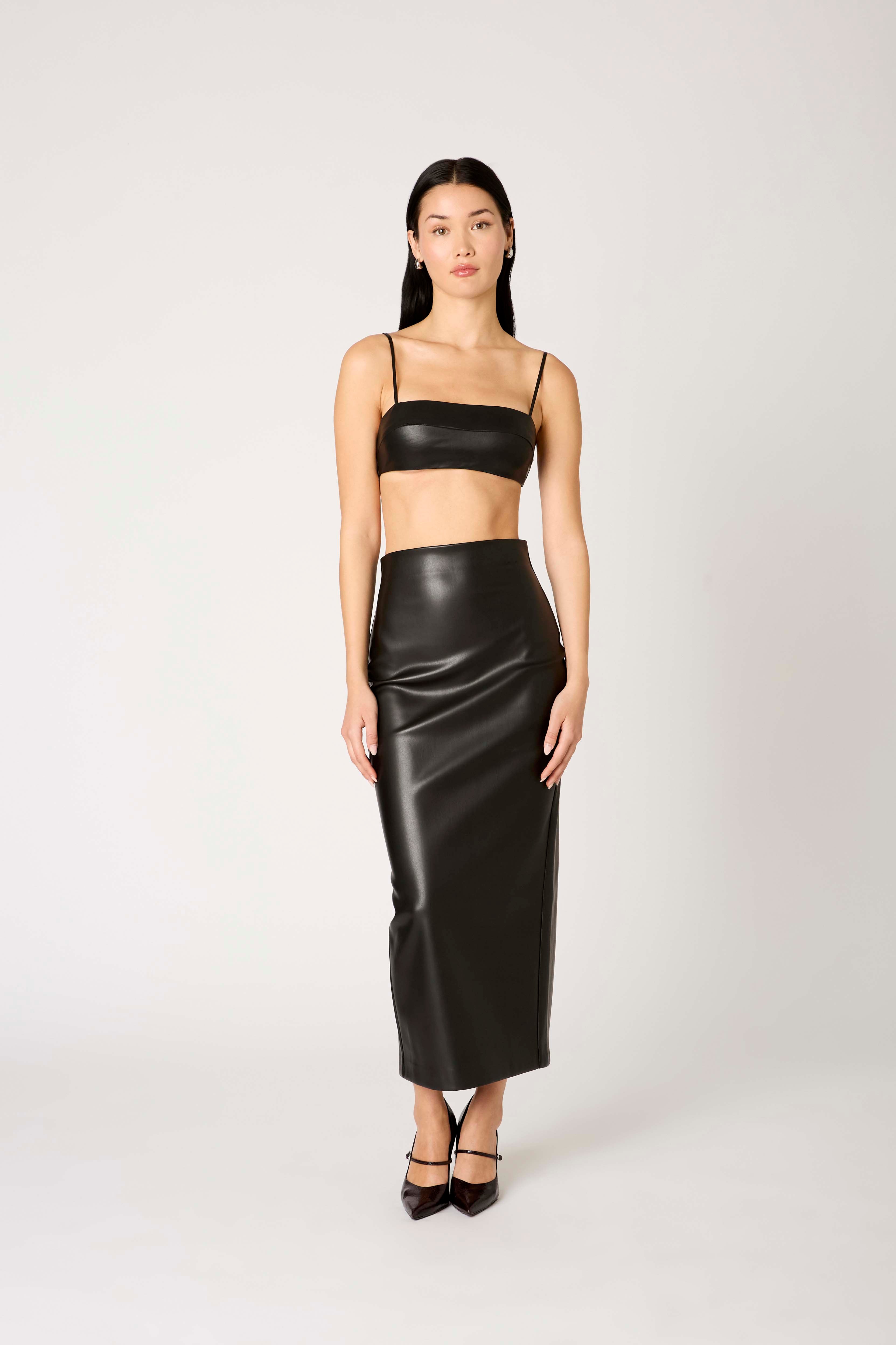 Elodie Skirt in black front view
