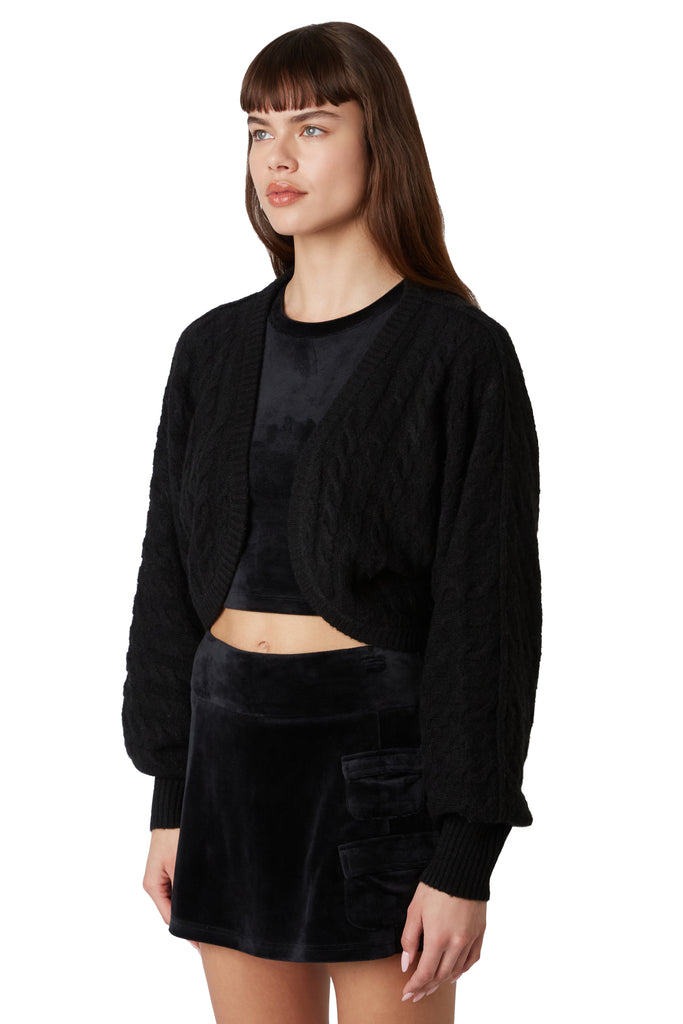 Ava Cardigan in black side view