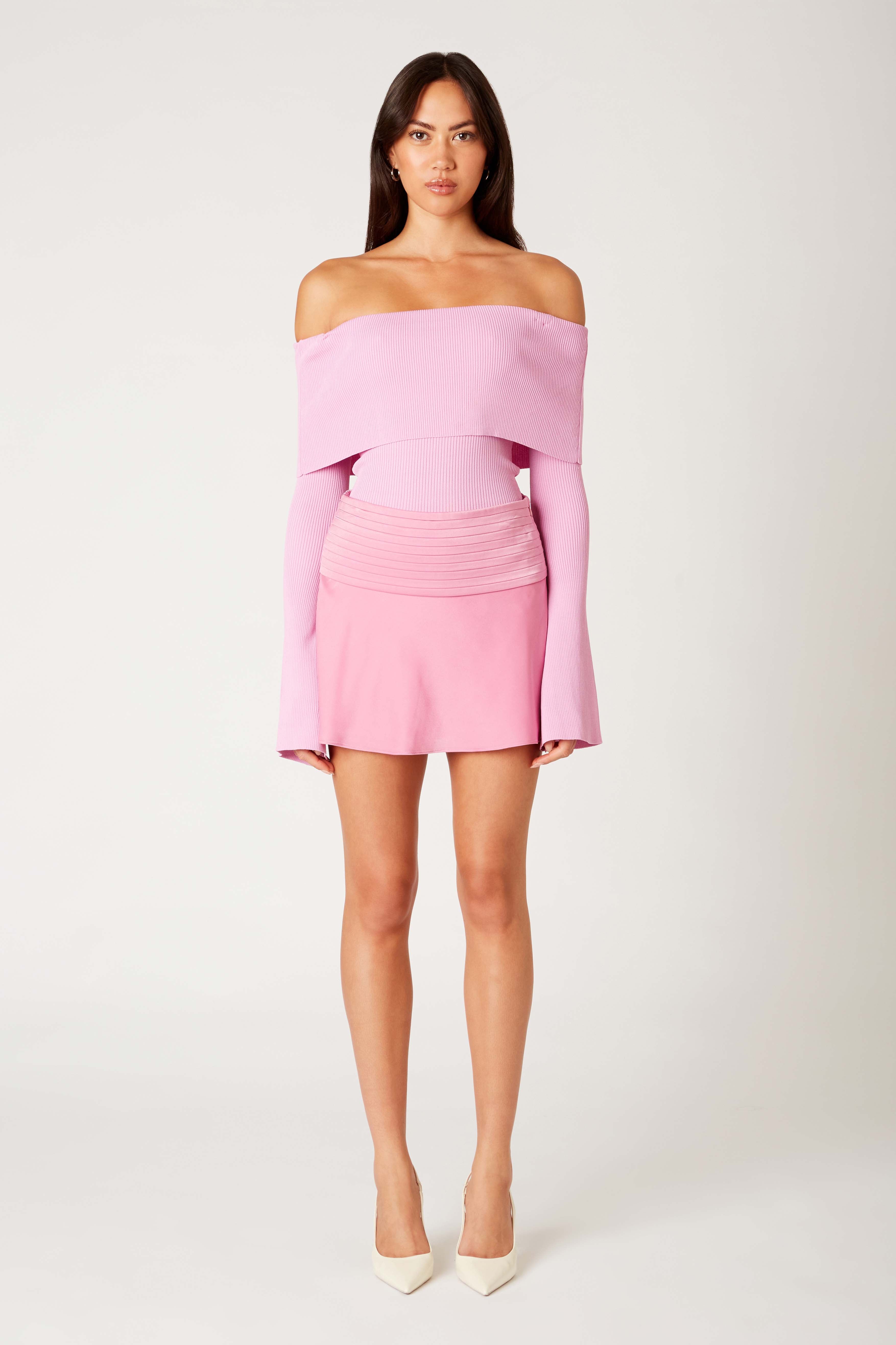 Palmer Sweater in peony front view