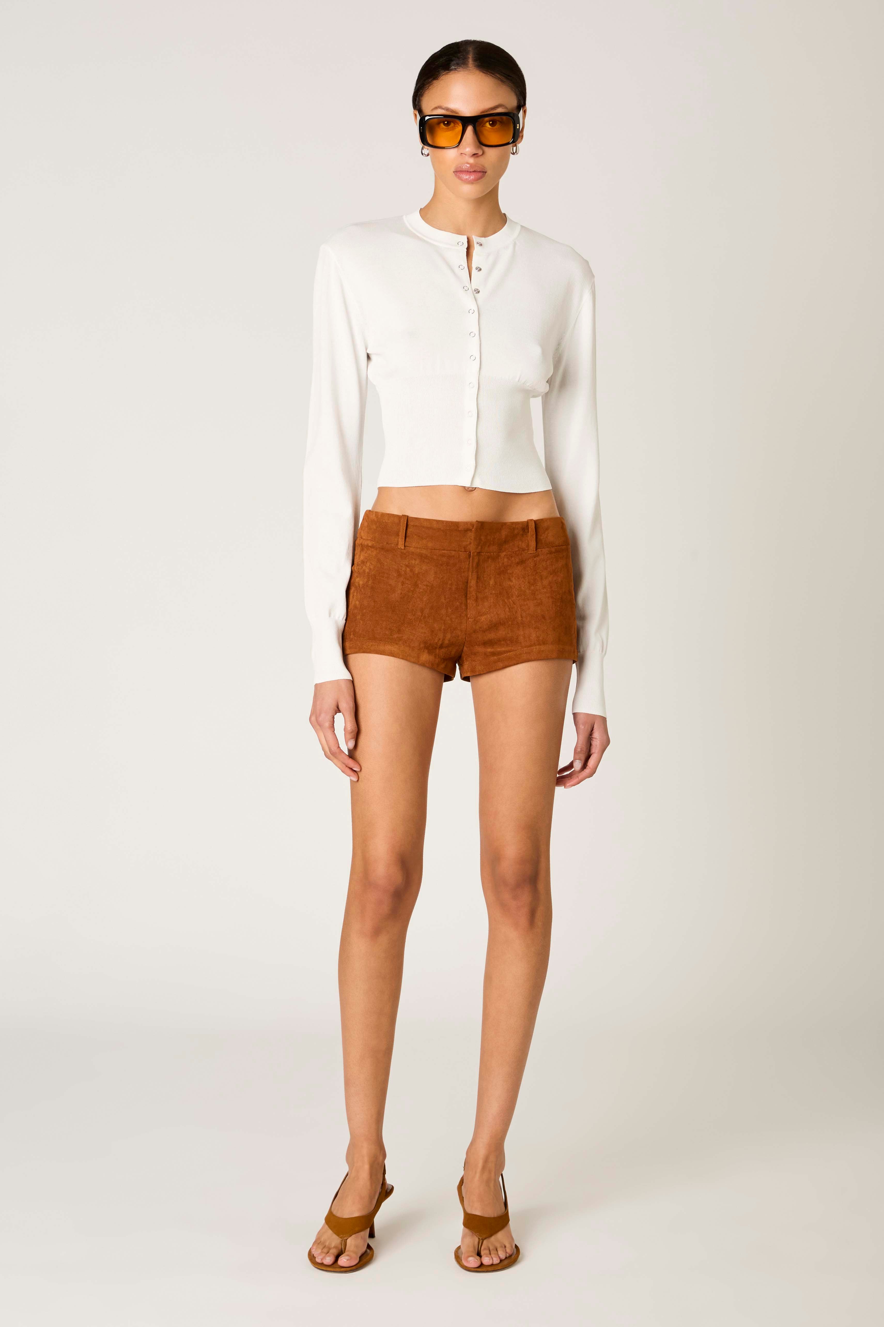 Lucile Cardigan in ivory front view