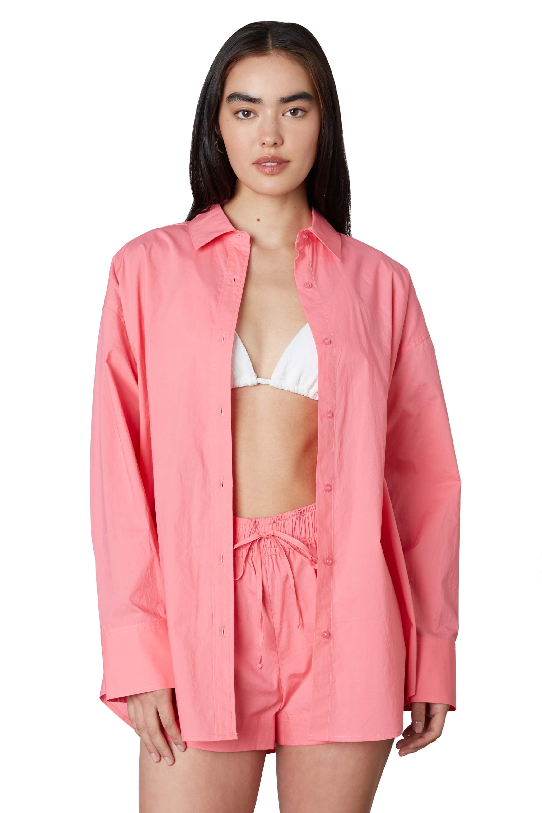 Leon Shirt in Pink Front View