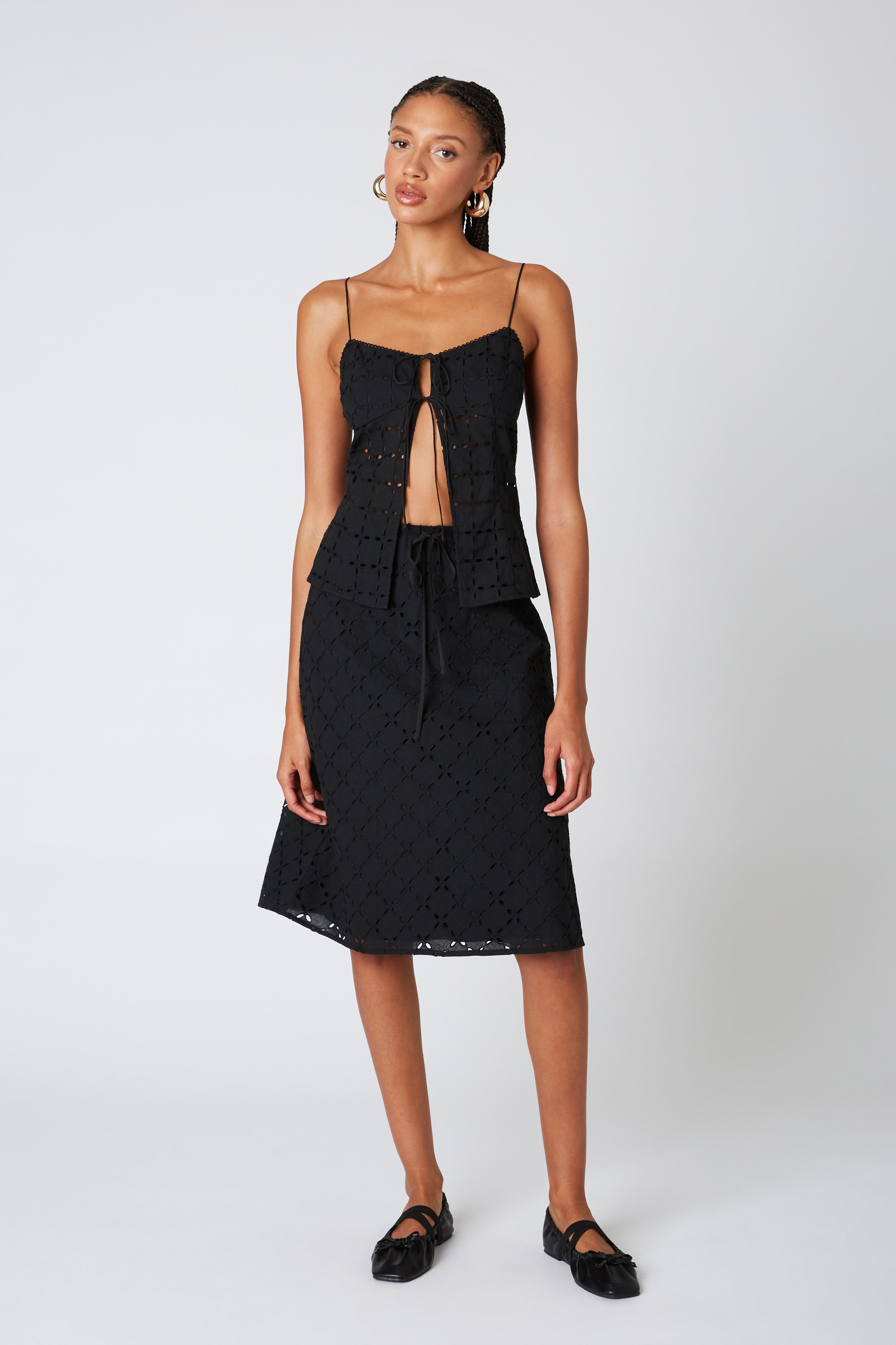 Mia Top in black front view