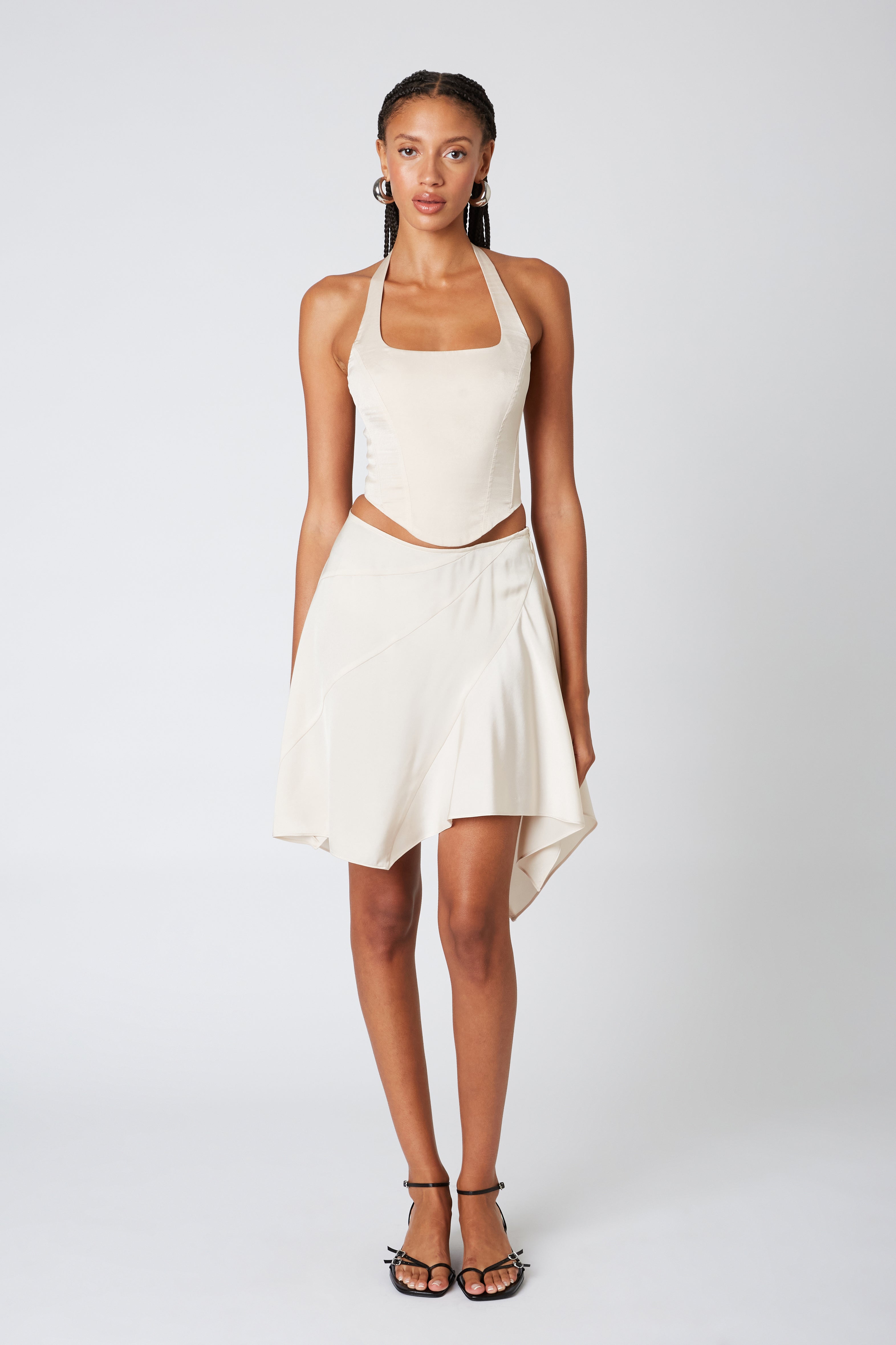 Anise Corset in champagne front view