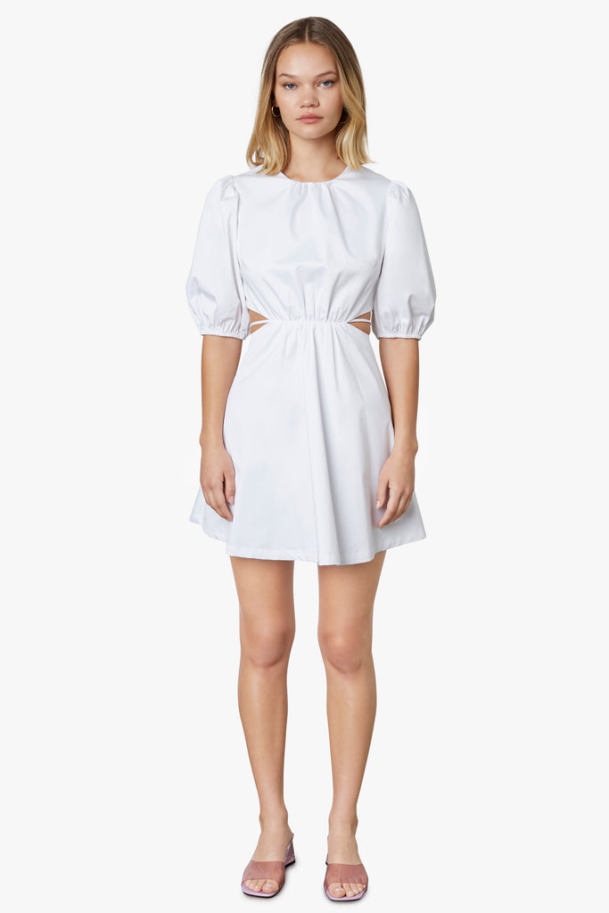 Chloe Dress in white, front view 2