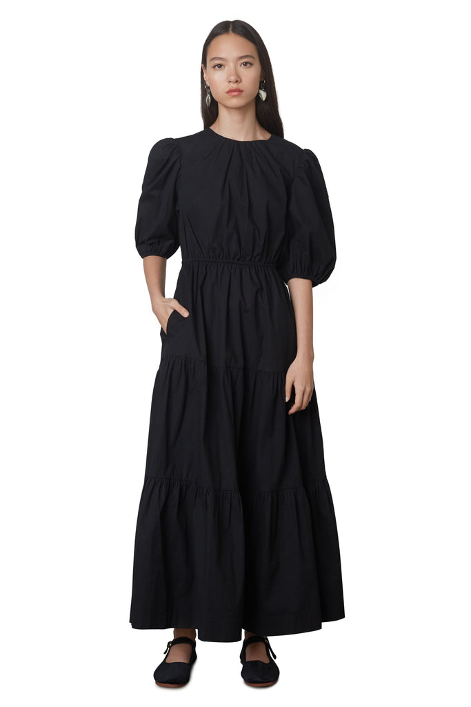 Florence dress in black front 