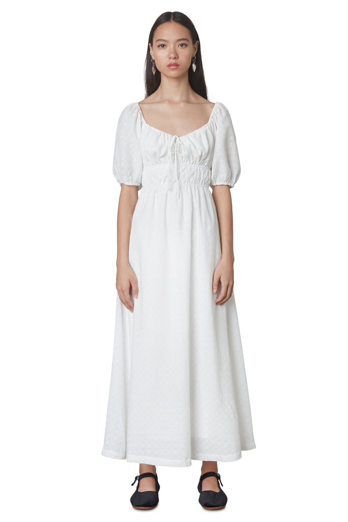 Imogene dress in white front 