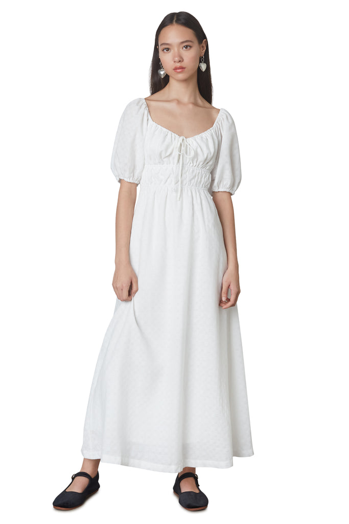 Imogene dress in white front 2 