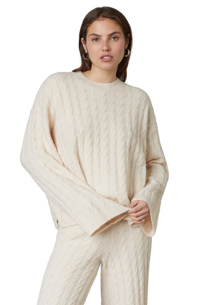 joan sweater in natural front view