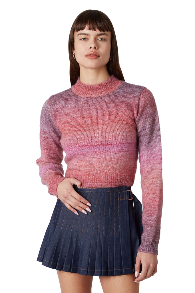 Aspen Sweater in dusty pink front view 2