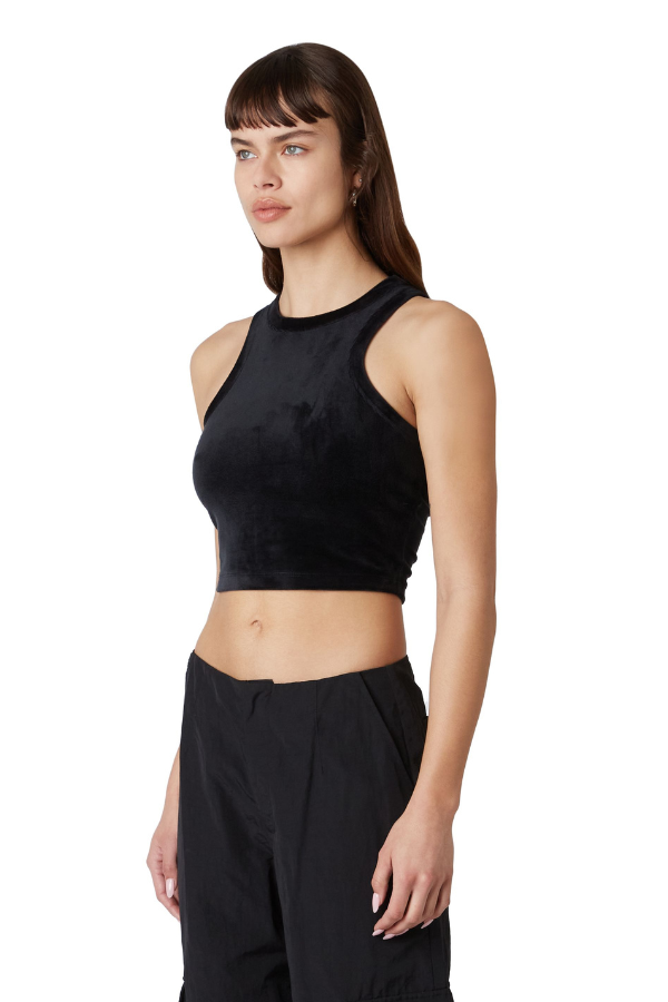 Lucerne Tank - Velour in black side view
