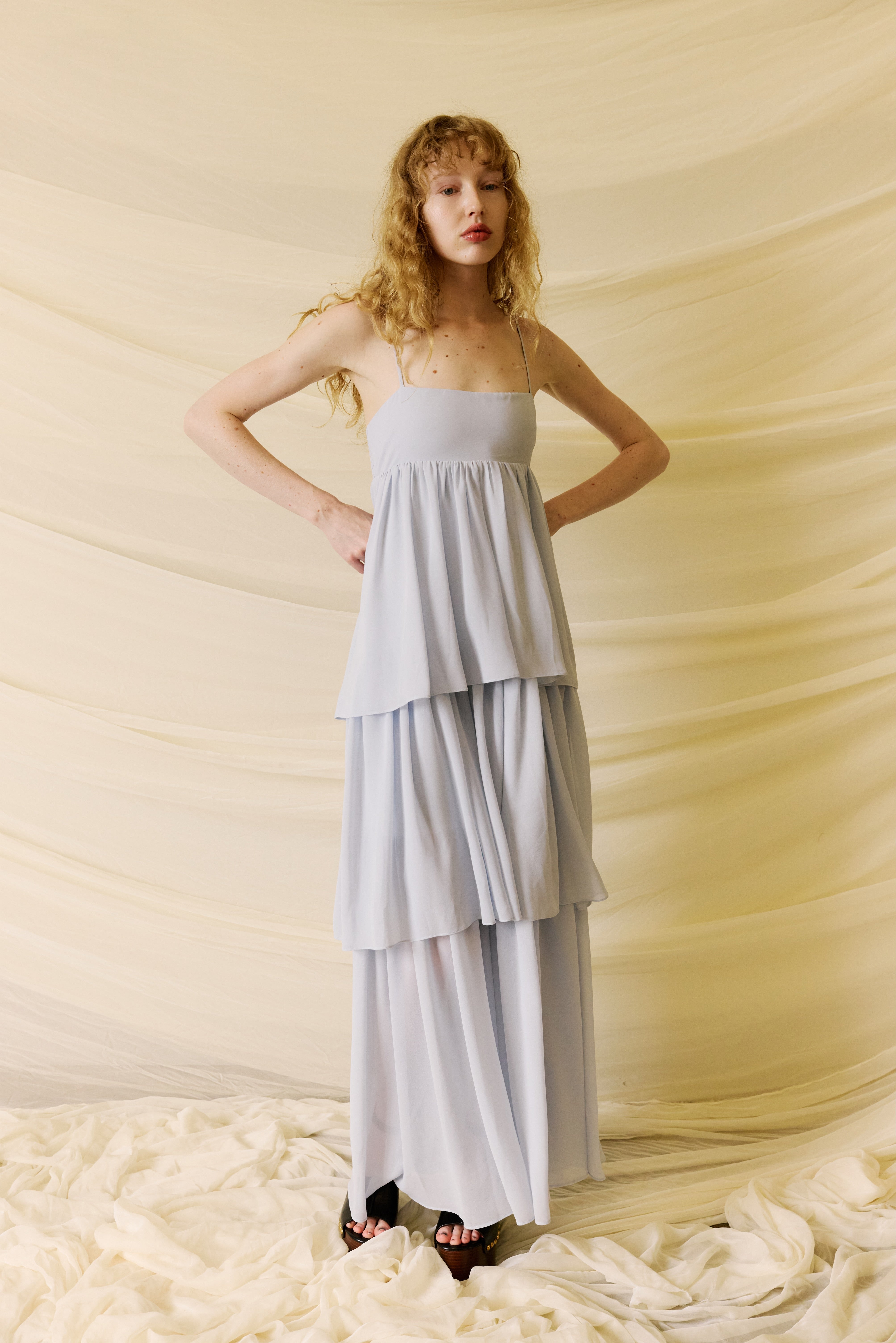 Soria Dress in air front view