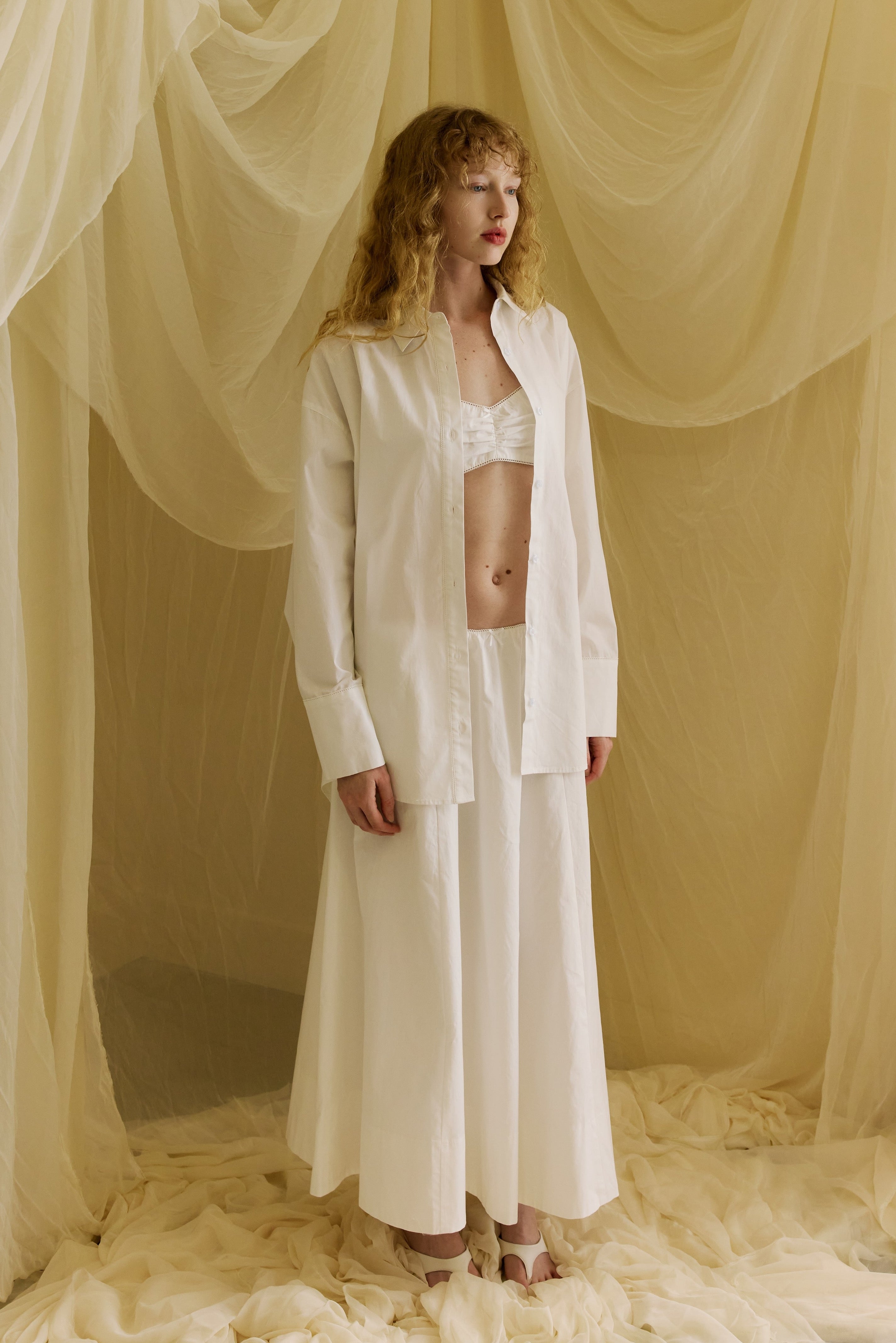 Bea Shirt in white side view