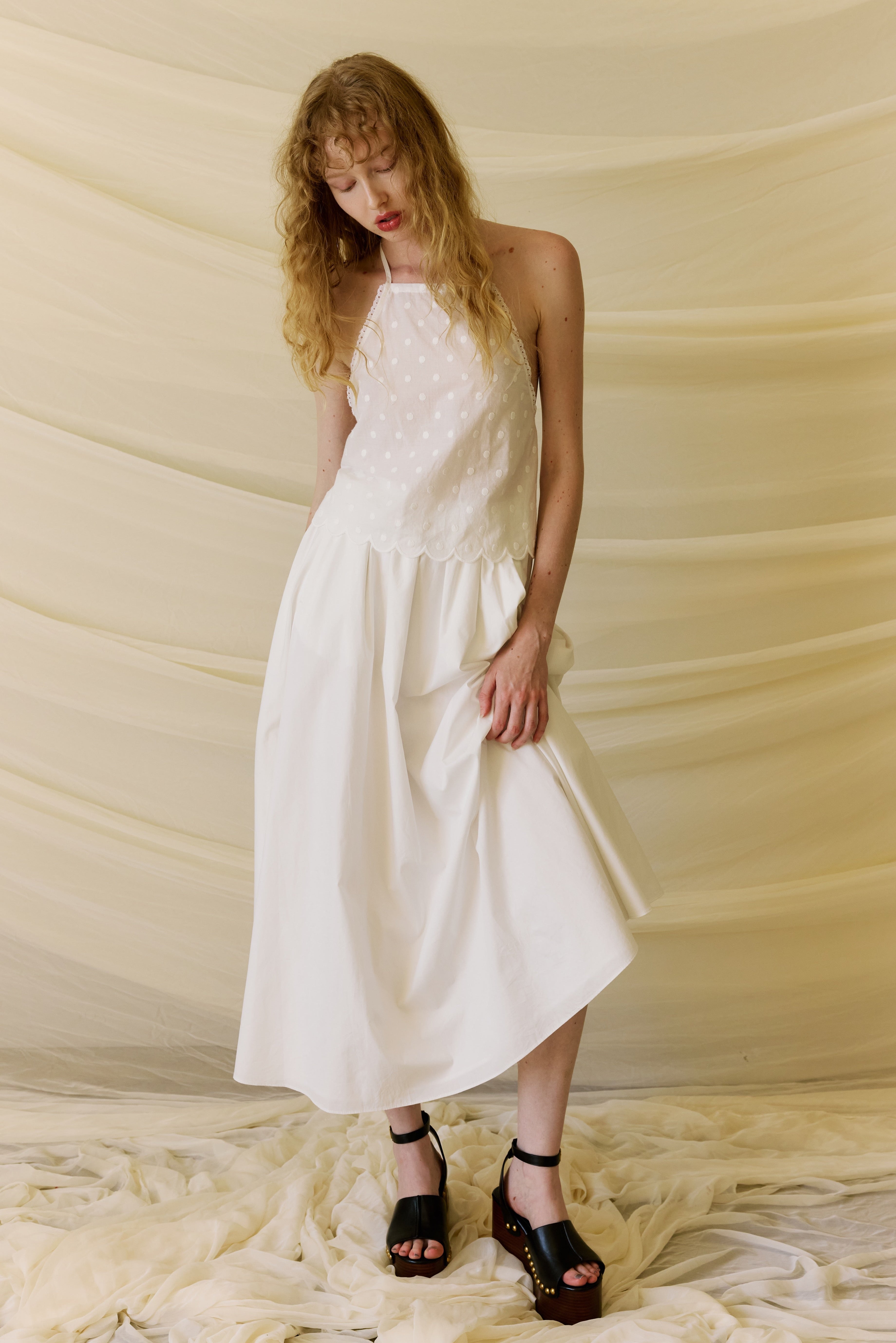 Aurora Skirt in white front view