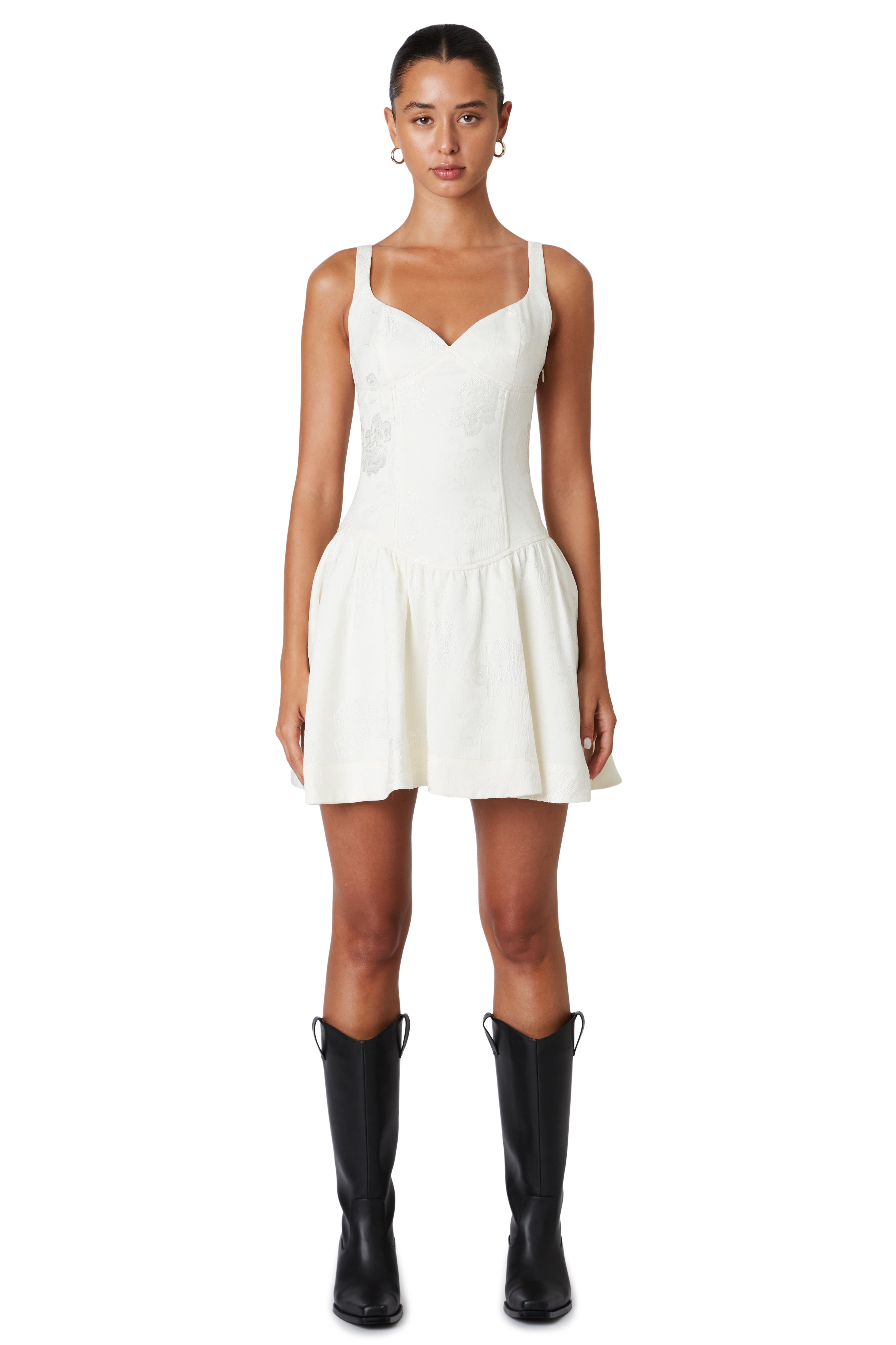 Napoli Dress in Ivory front view