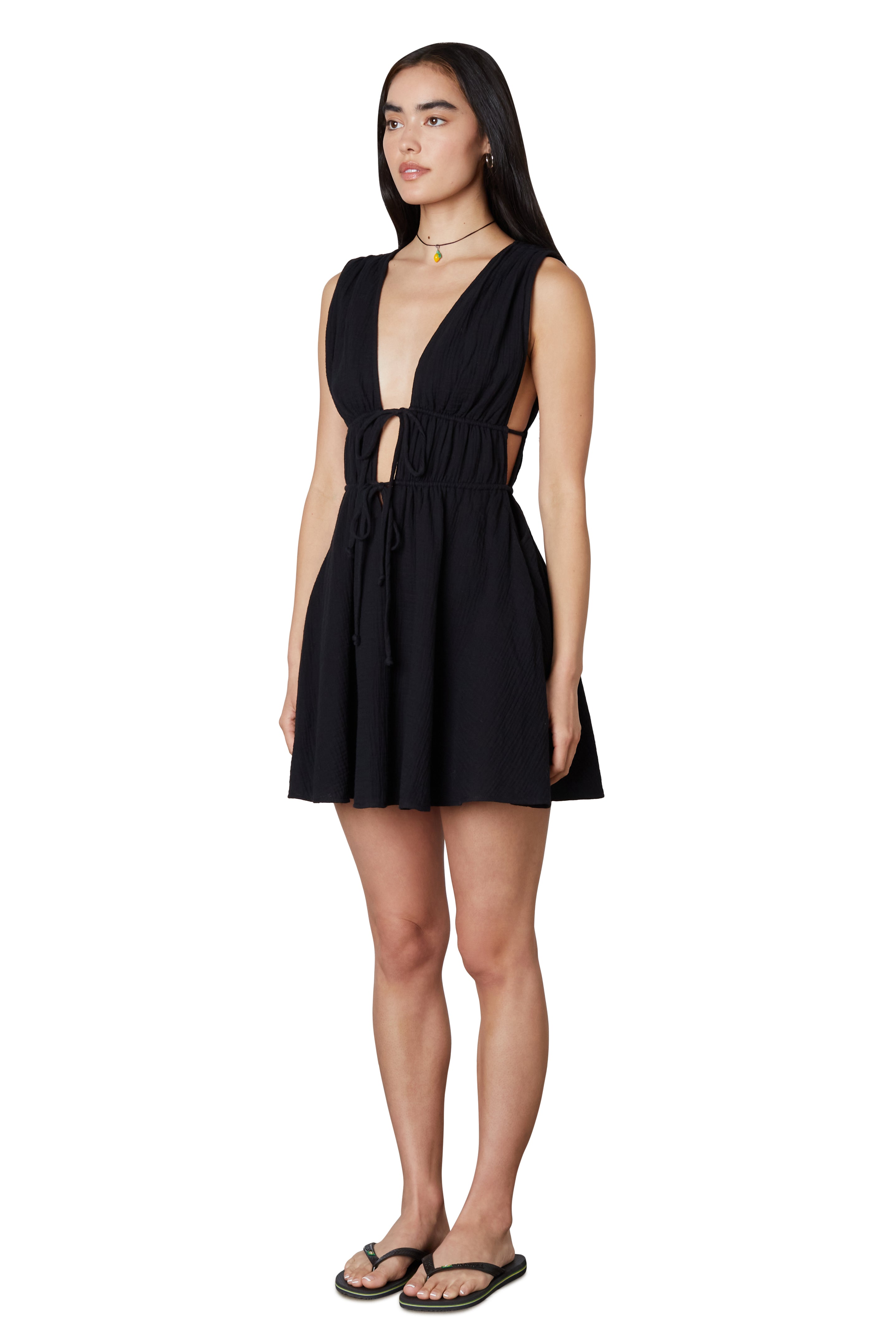 Sardinia Dress in Black Side