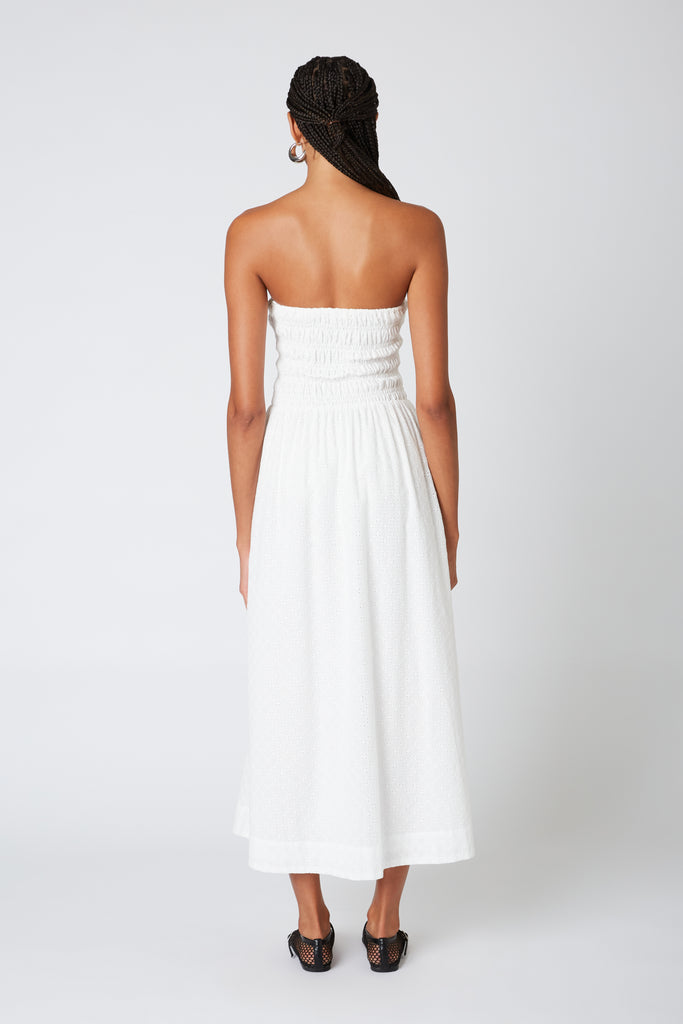 River Dress in white back view