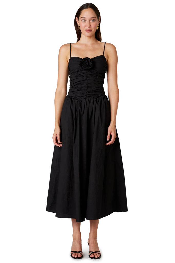 Armand Dress in black front view