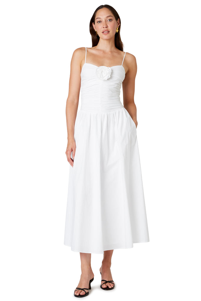 Armand Dress in white front view