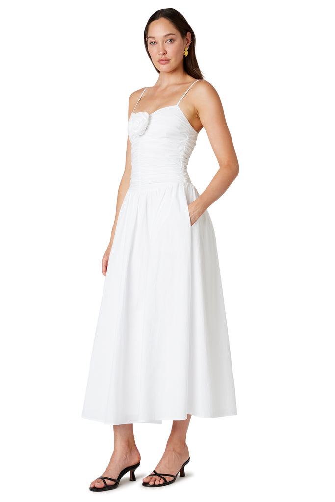 Armand Dress in white side view